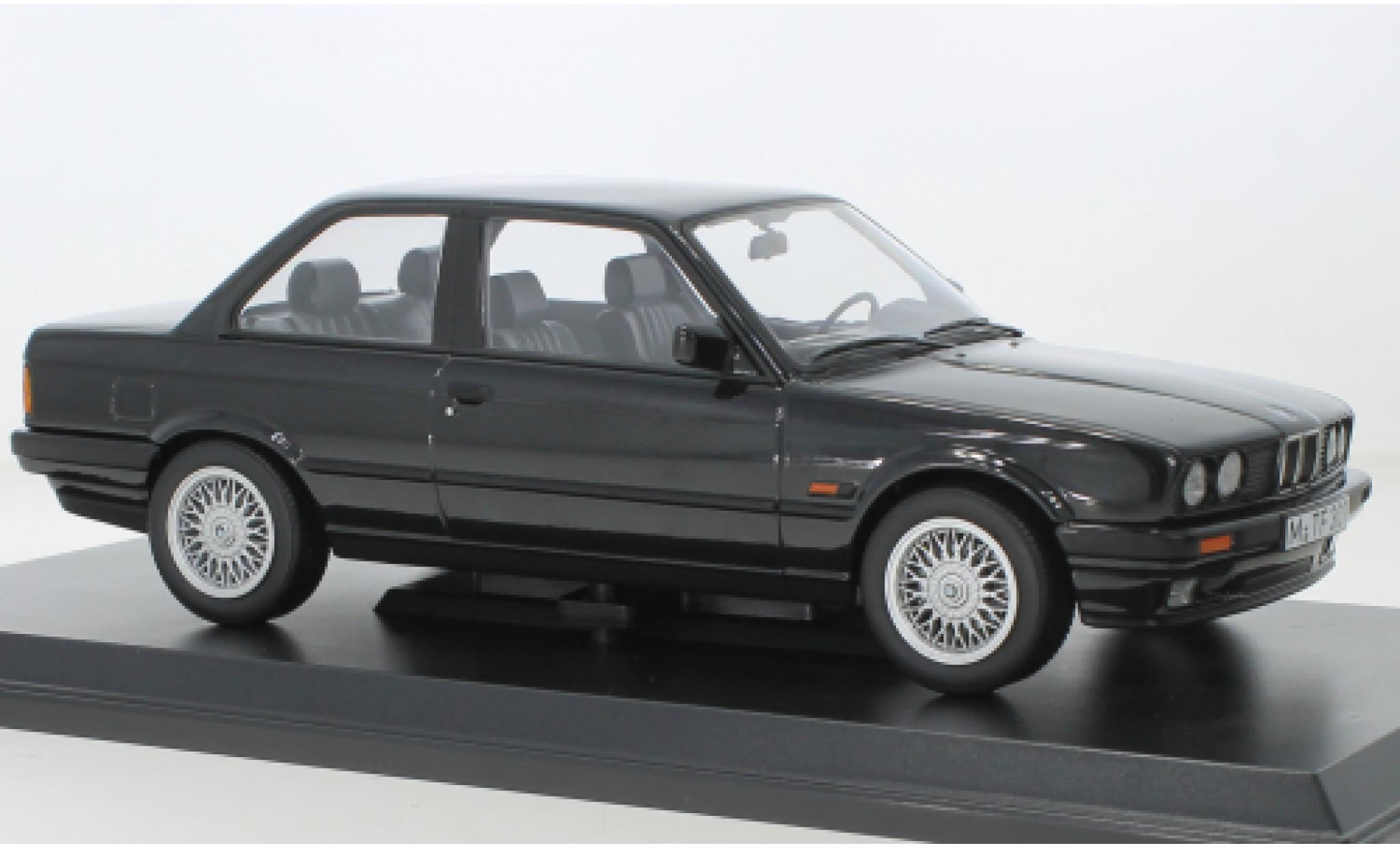 Bmw 325 1/18 Norev i (E30) metallise black 1988 diecast model cars