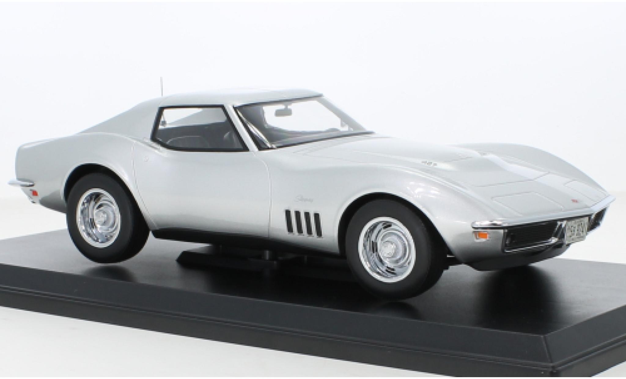 Chevrolet Corvette 1/18 Norev Coupe (C3) grey 1969 diecast model cars