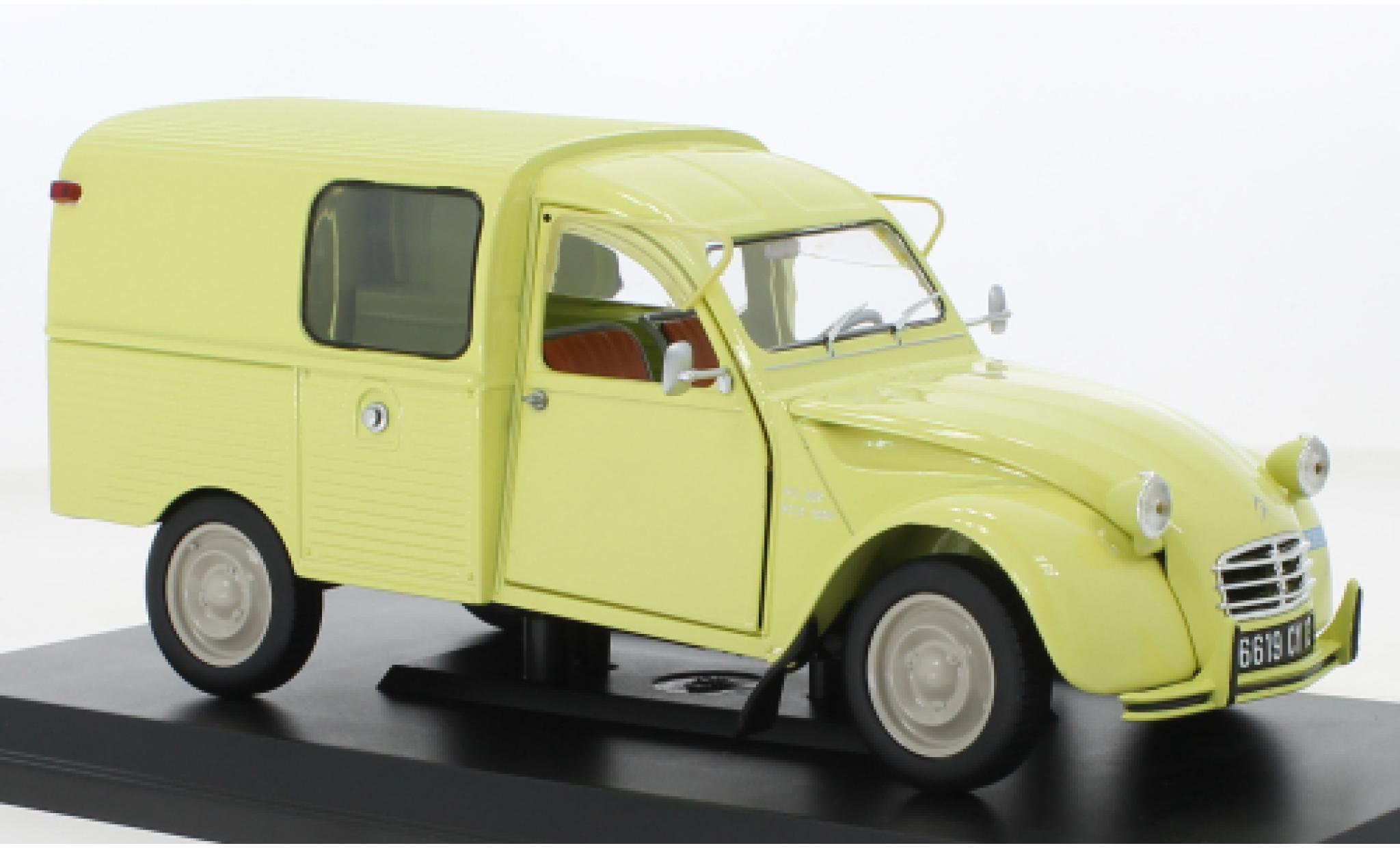 Citroen 2CV 1/18 Norev Vannette AK 350 yellow 1966 diecast model cars