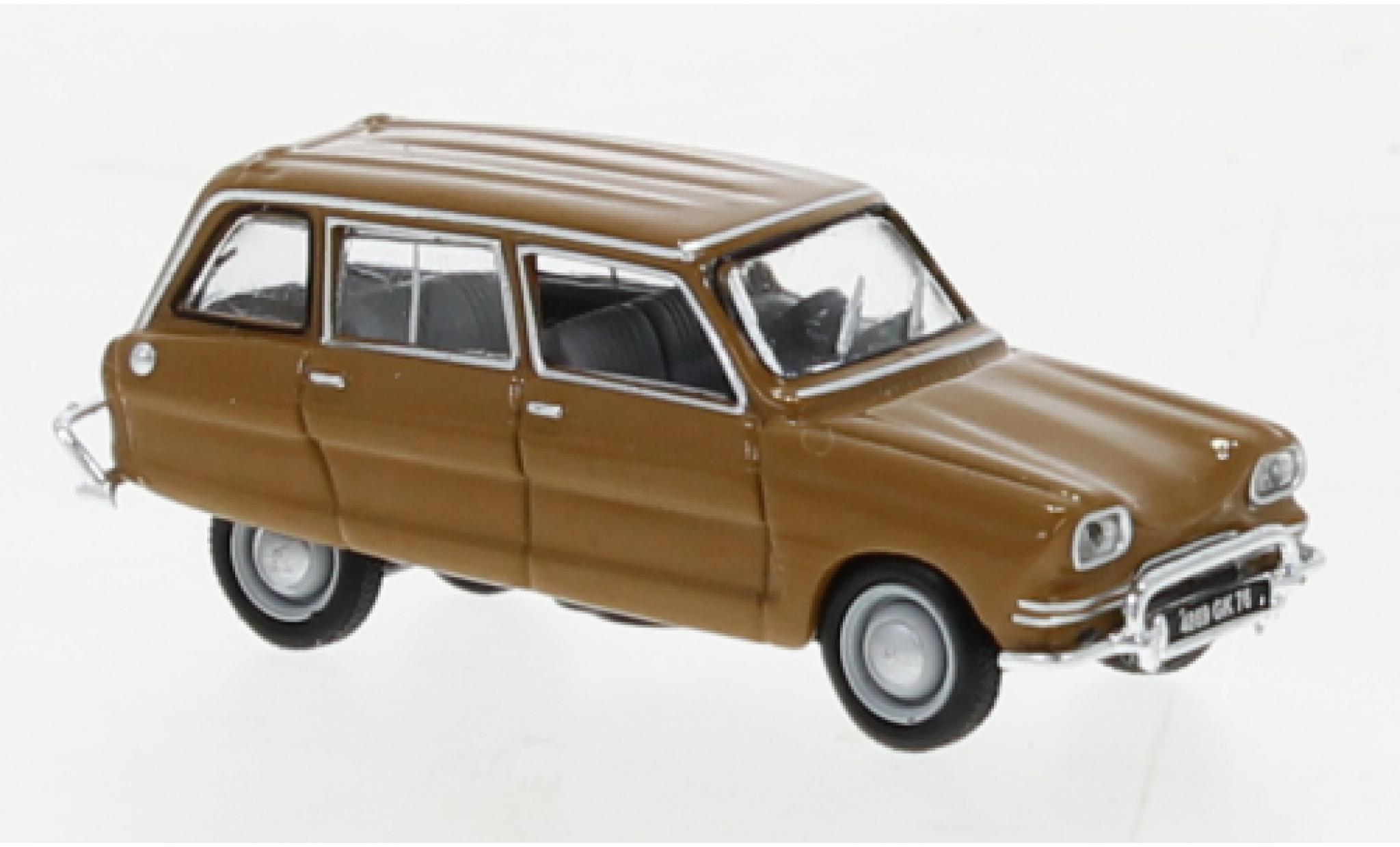 Citroen Ami 6 1/87 Norev Estate brown 1969 diecast model cars