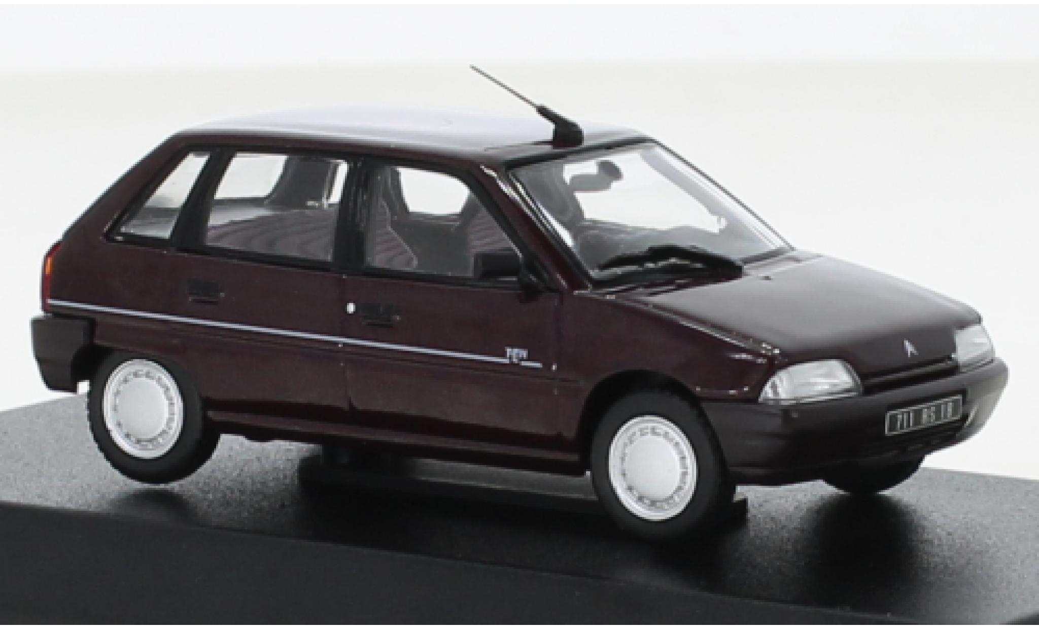 Citroen AX 1/43 Norev TEN metallise red 1992 diecast model cars