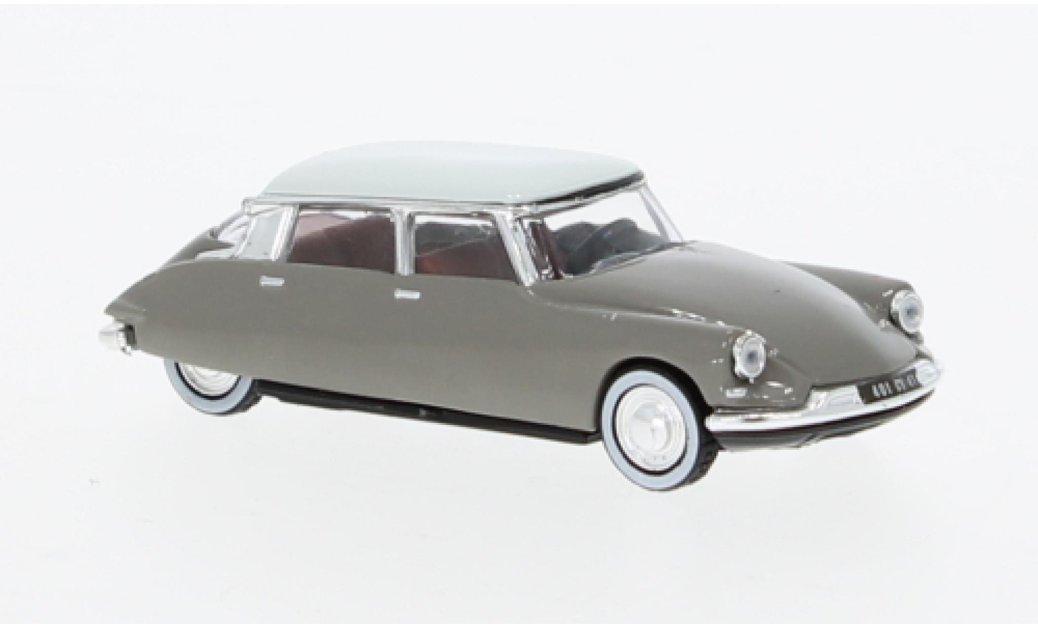 Citroen DS 1/87 Norev 19 grey/white 1959 diecast model cars