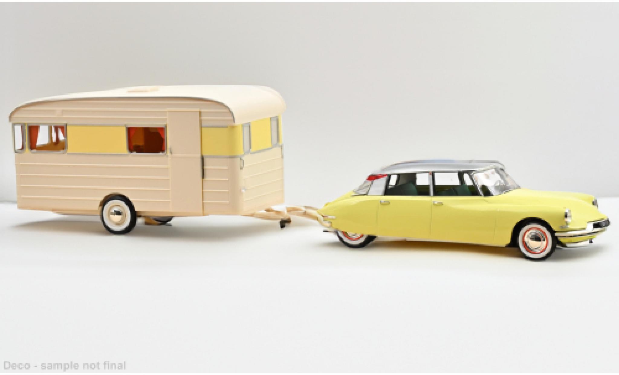 Citroen DS 1/18 Norev 19 yellow 1960 diecast model cars