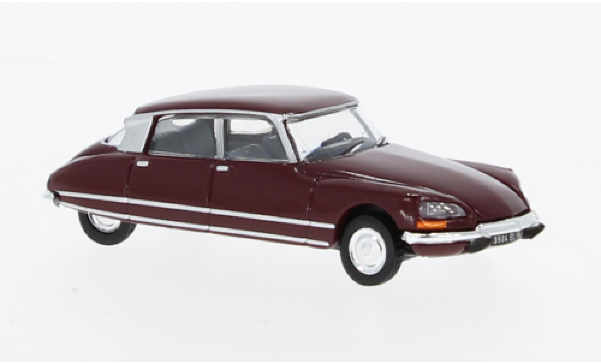 Citroen DS 1/87 Norev 23 red fonc&eacute; 1972 diecast model cars