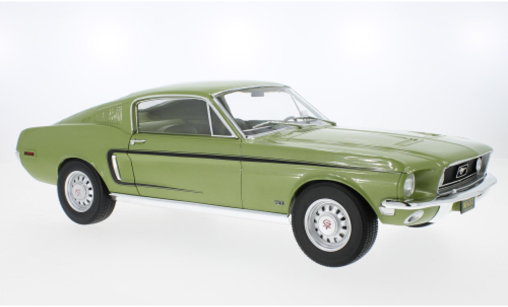 Ford Mustang 1/12 Norev Fastback GT metallise la chaux 1968 diecast model cars