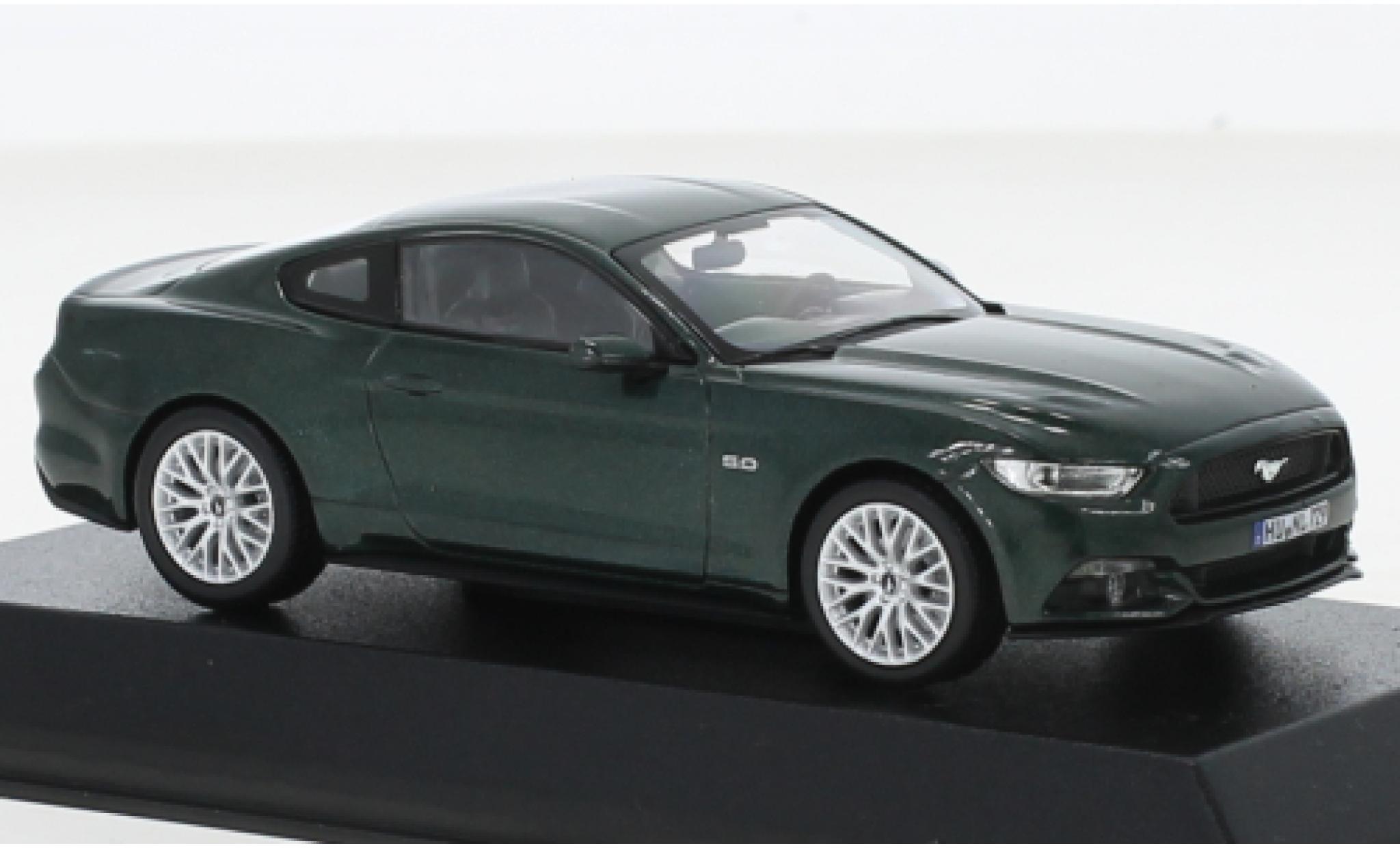 Ford Mustang 1/43 Norev GT metallise green 2015 diecast model cars