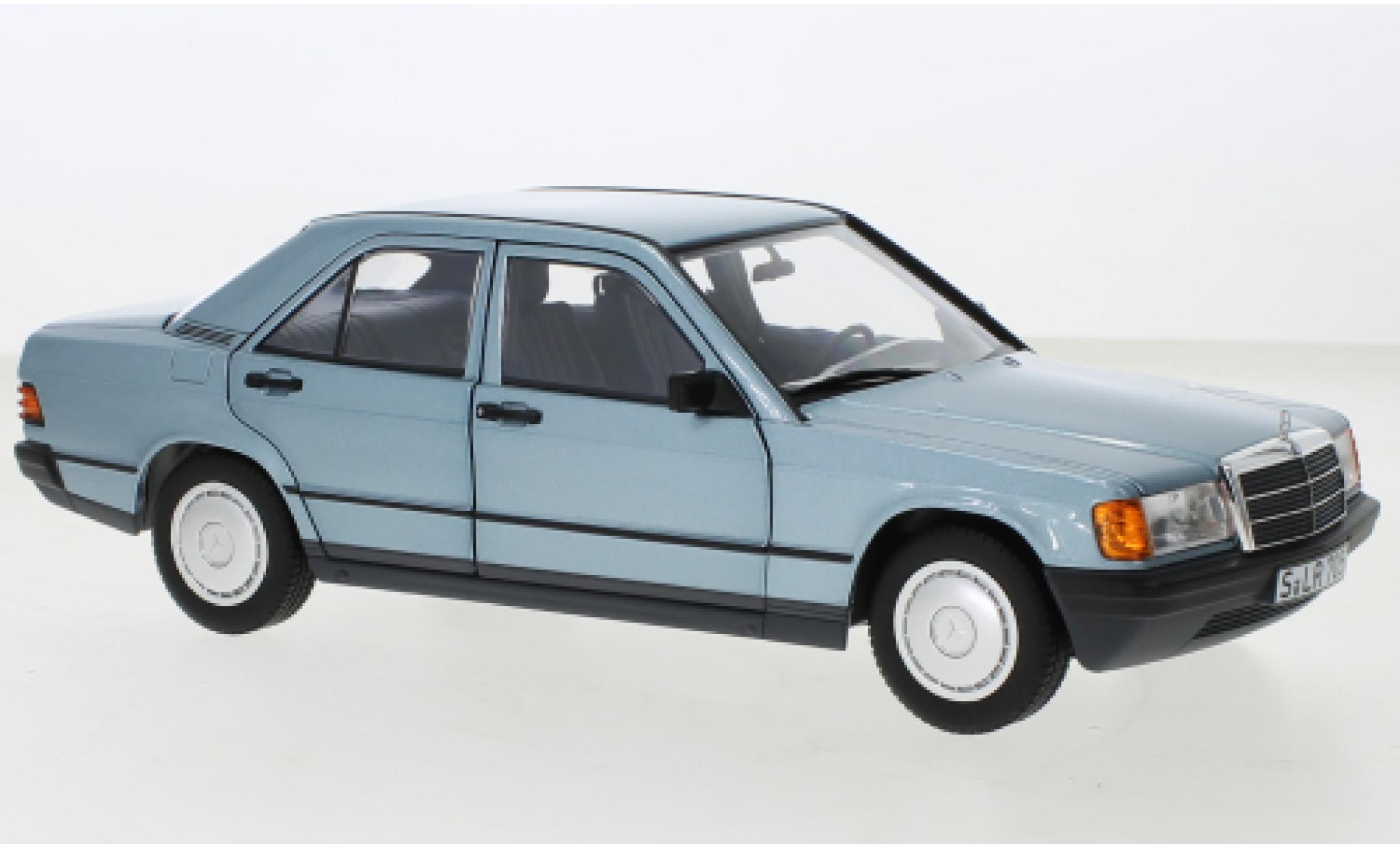 Mercedes CLA 1/18 Norev 190 E (W201) metallise blue clair 1984 diecast model cars