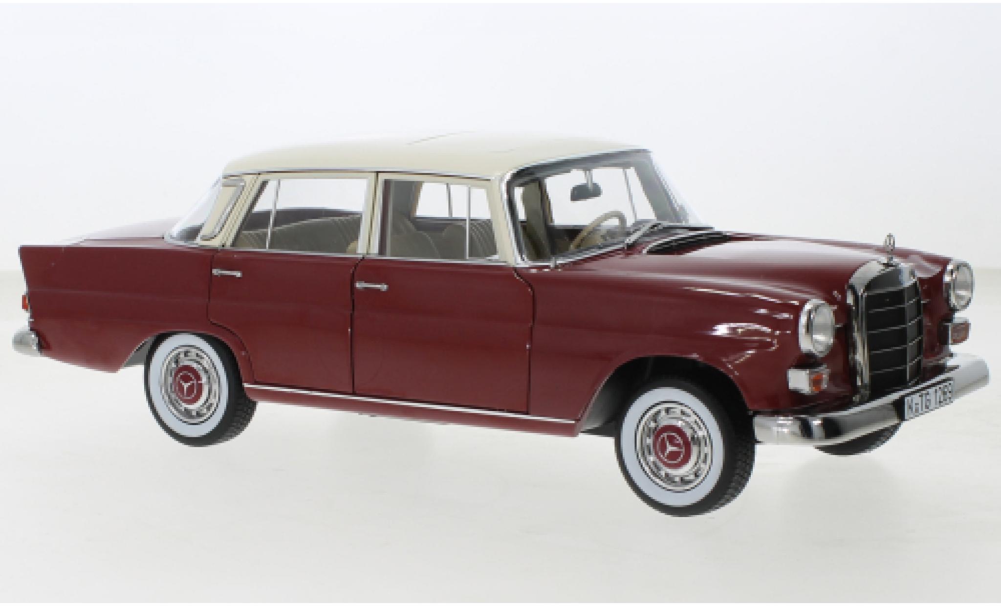 Mercedes CLA 1/18 Norev 200 (W110) red fonc&eacute;/beige clair 1966 diecast model cars