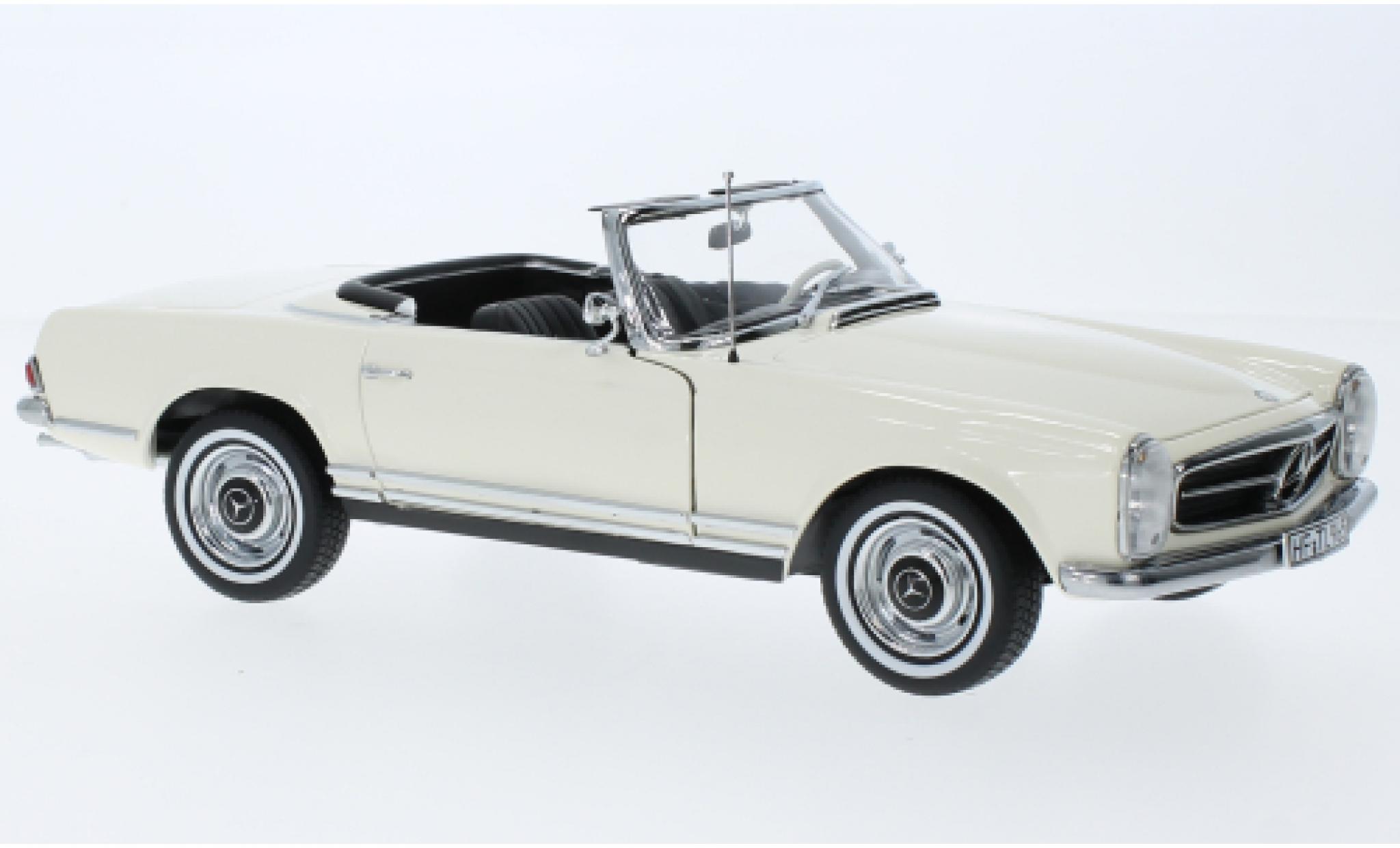 Mercedes 230 1/18 Norev SL (W113) white 1963 diecast model cars