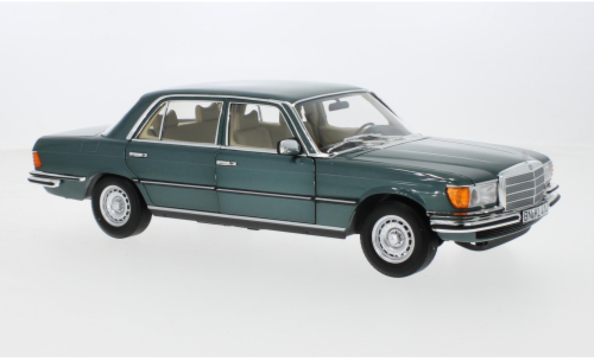 Mercedes 450 1/18 Norev SEL 6.9 (W116) metallise turquoise 1979 diecast model cars
