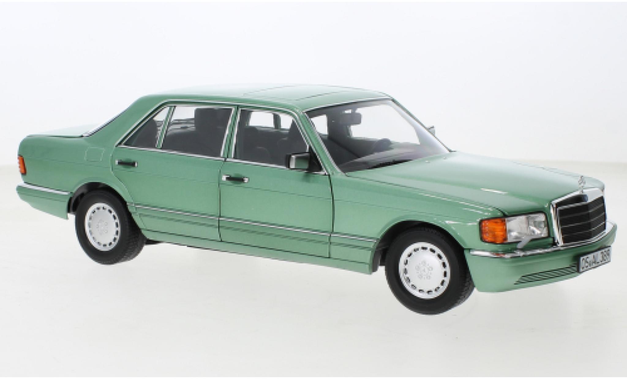Mercedes 560 1/18 Norev SEL (V126) metallise la chaux 1991 diecast model cars