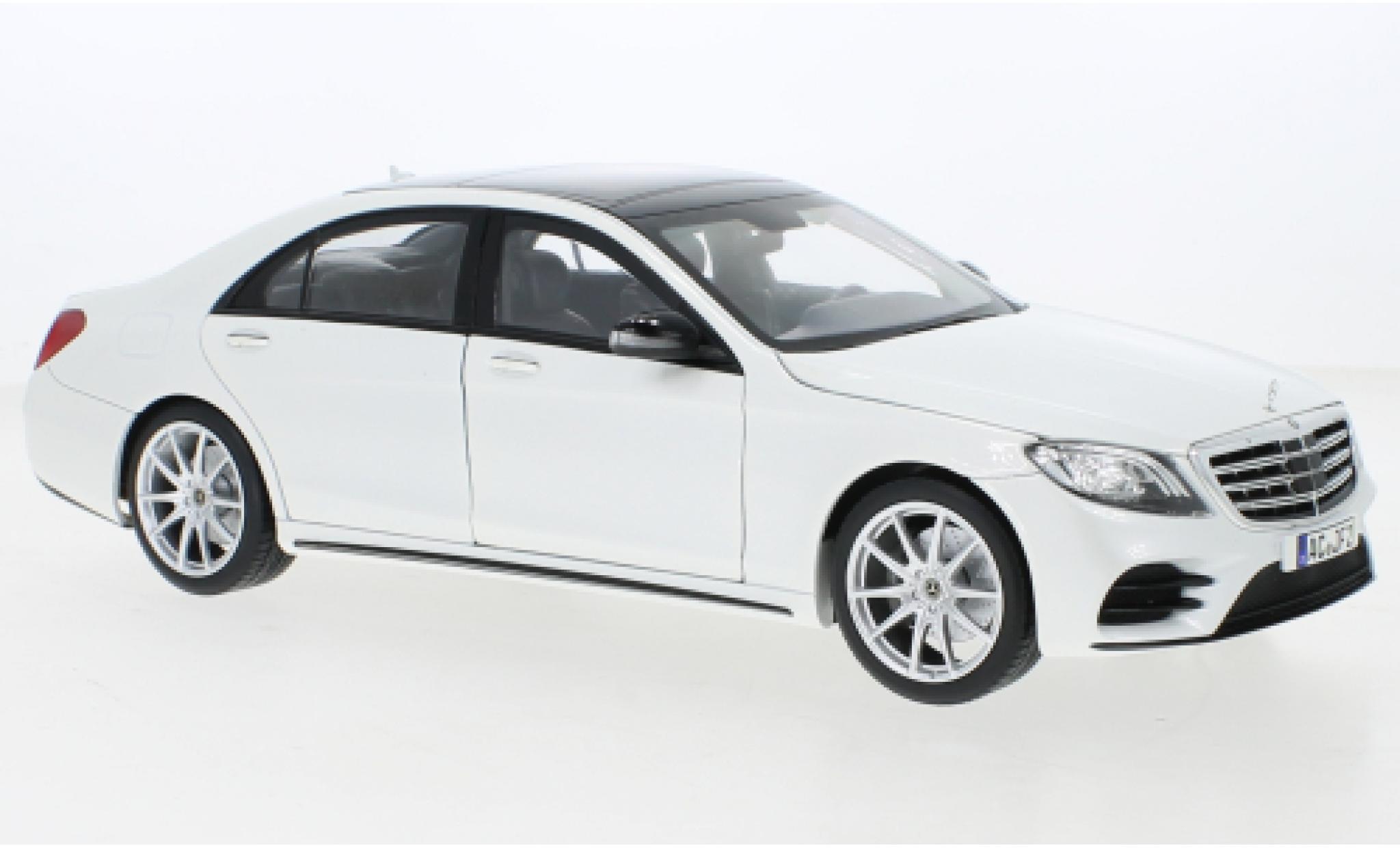 Mercedes Classe S 1/18 Norev AMG-Line metallise white 2018 diecast model cars