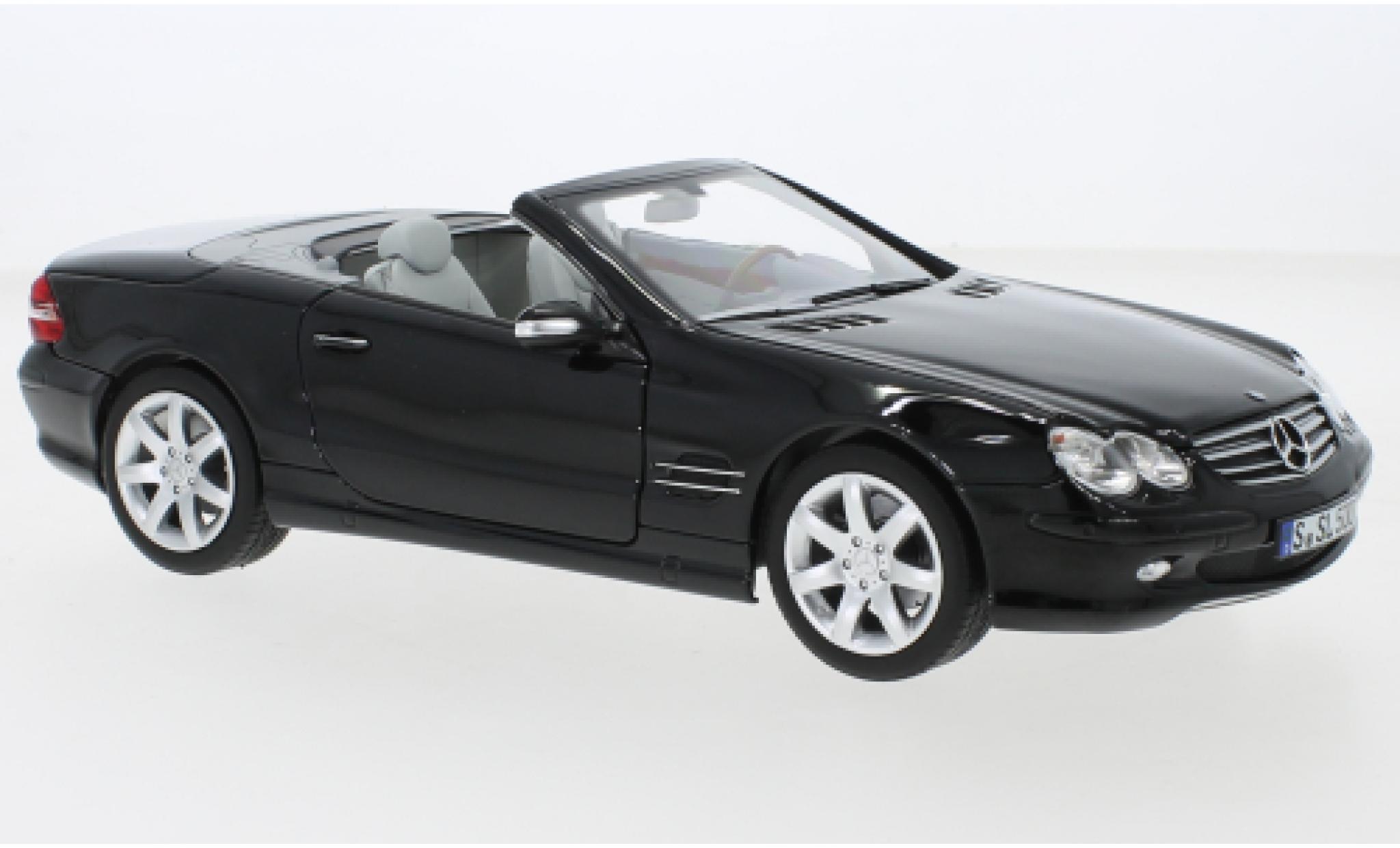 Mercedes Classe SL 1/18 Norev SL 500 (R230) black 2003 diecast model cars