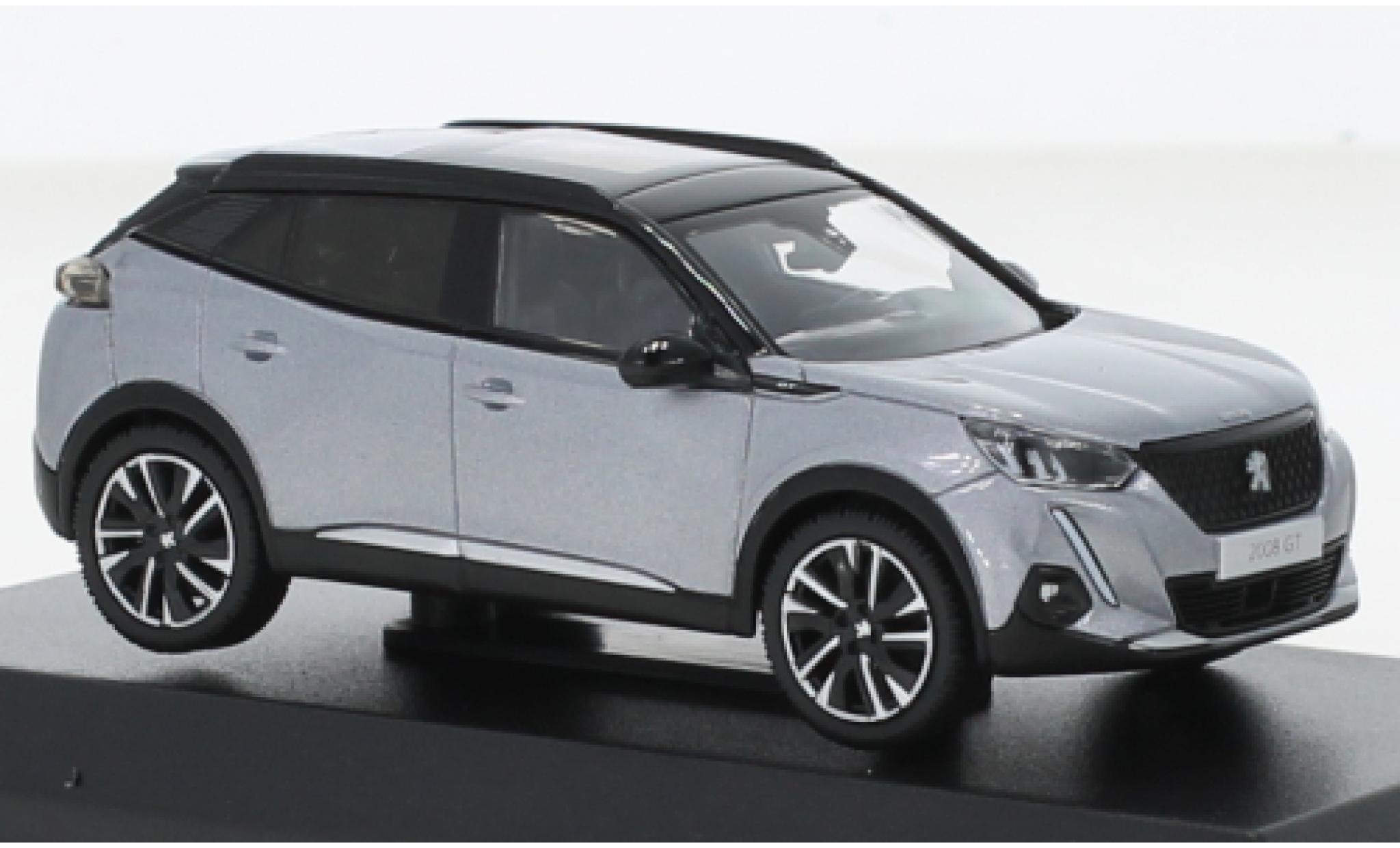 Peugeot 2008 1/43 Norev GT metallise grey/black 2020 diecast model cars