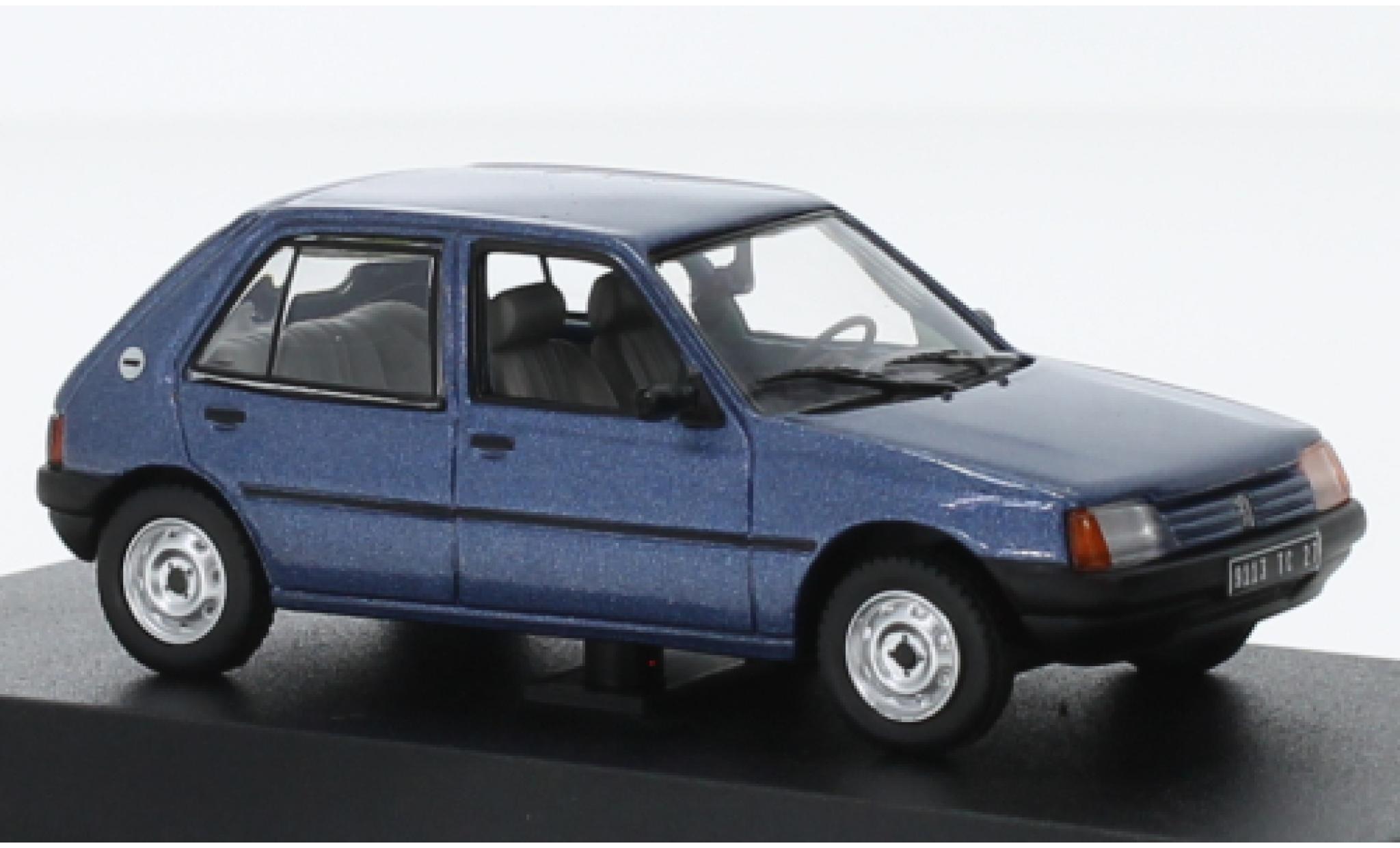 Peugeot 205 1/43 Norev GL metallise blue 1988 diecast model cars