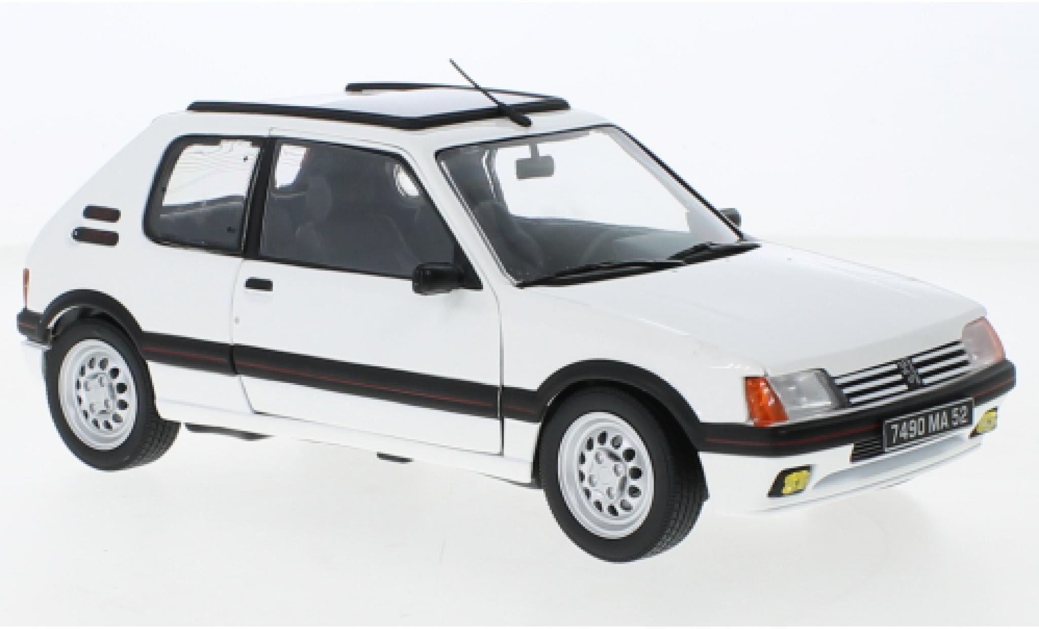 Peugeot 205 1/18 Norev GTI 1.6 white 1988 diecast model cars