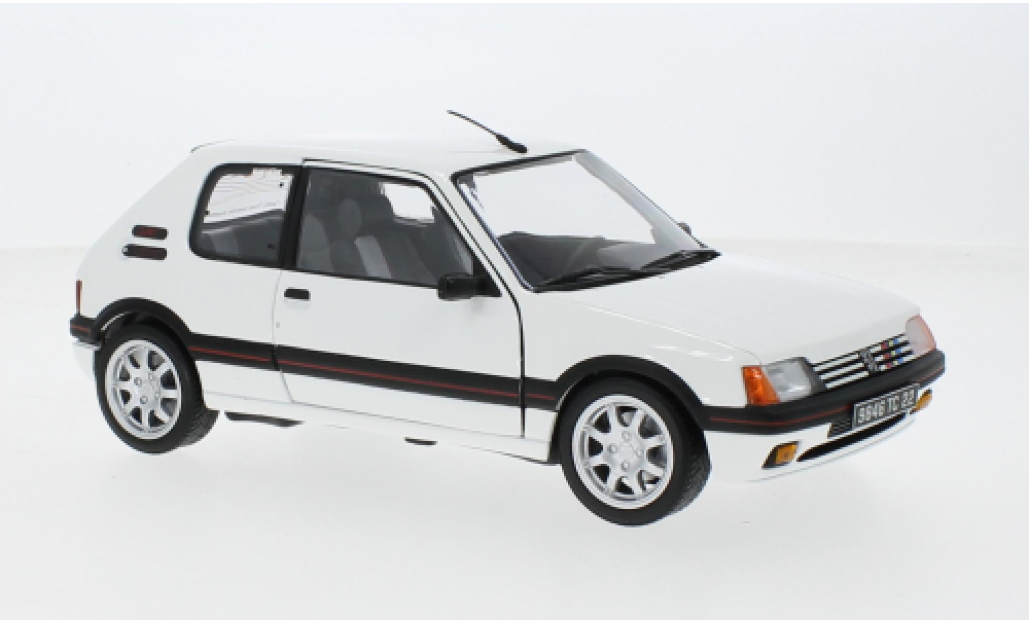 Peugeot 205 1/18 Norev GTI 1.9 white 1989 diecast model cars