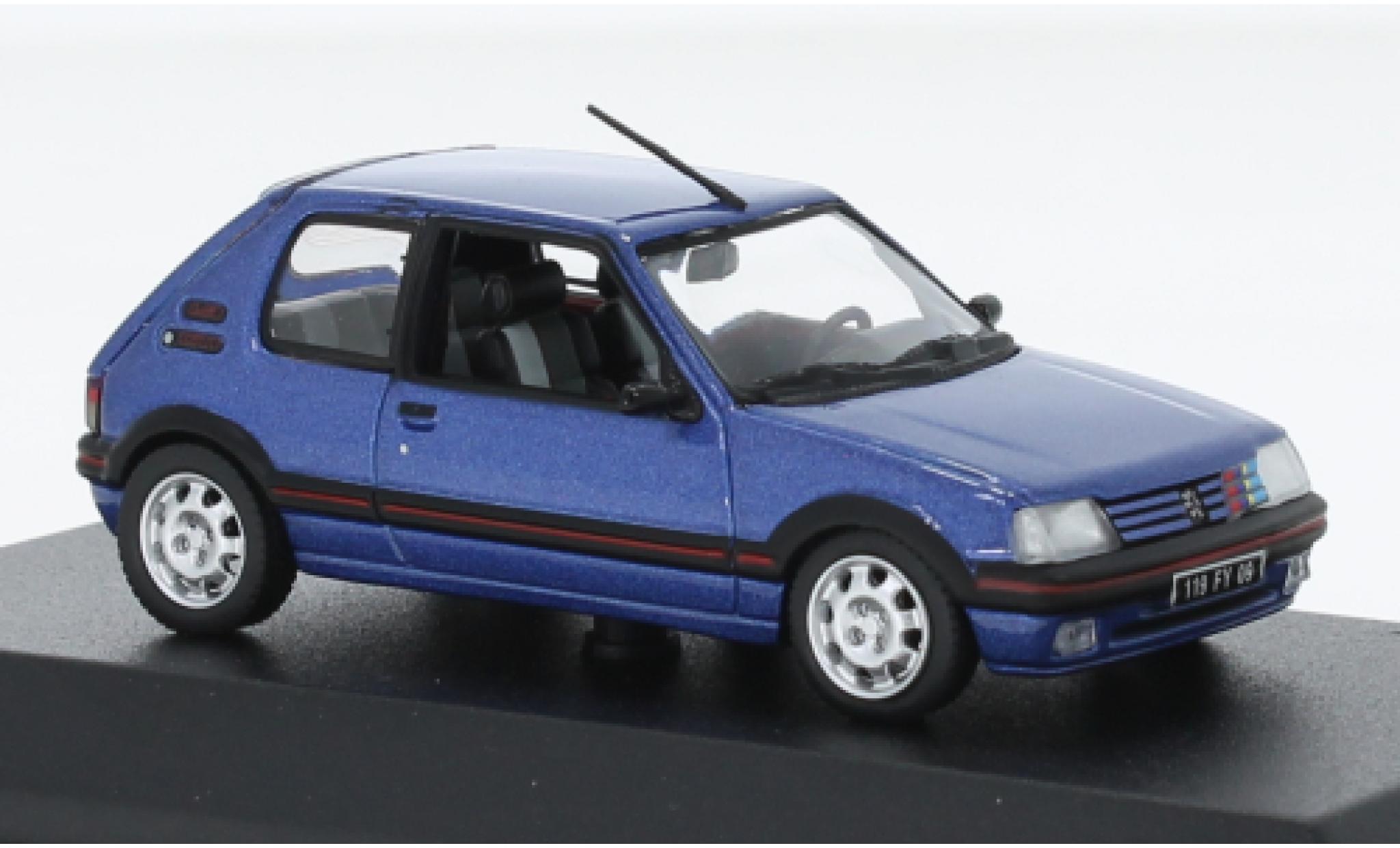 Peugeot 205 1/18 Norev GTI 1.9 metallise blue 1992 diecast model cars