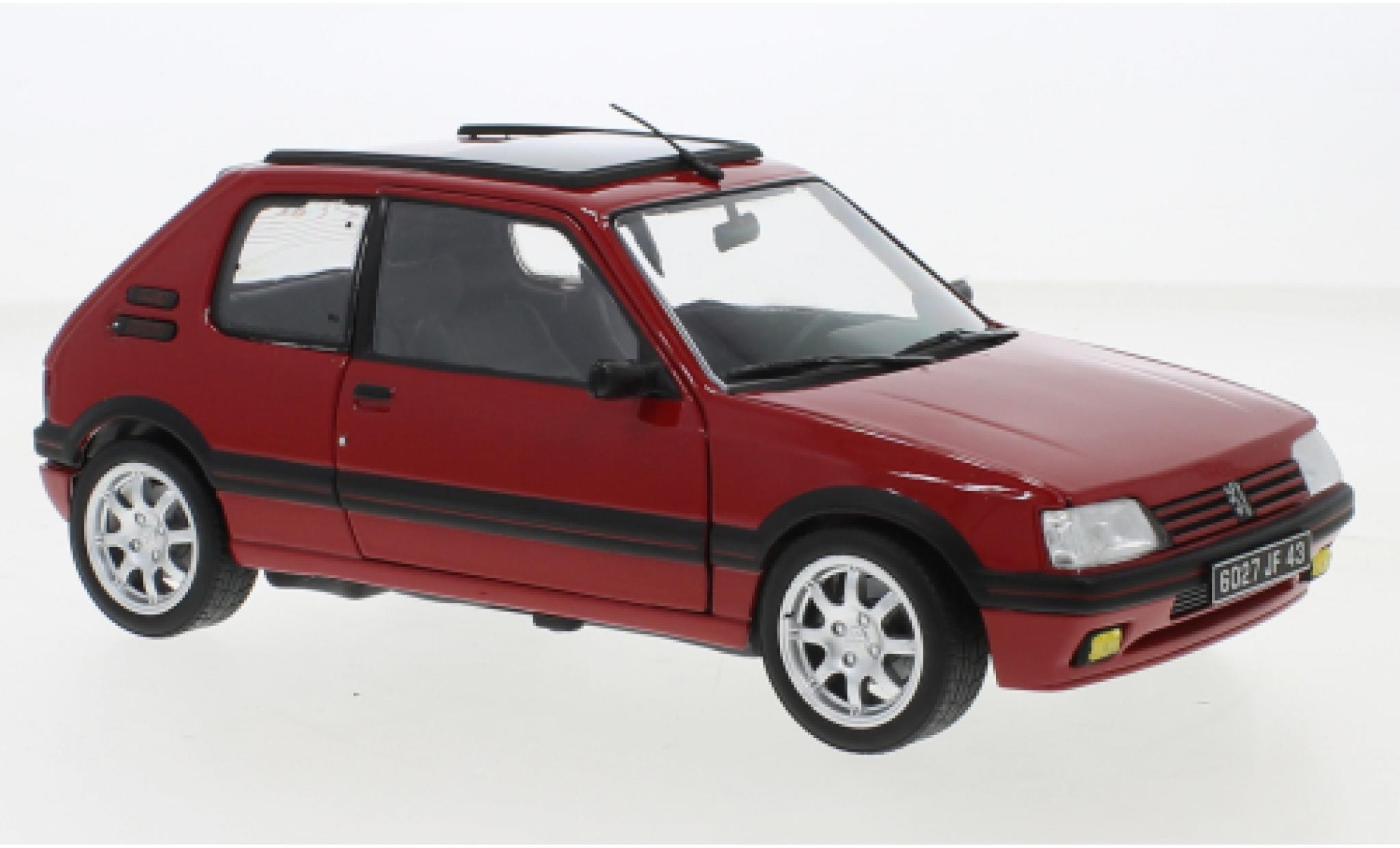 Peugeot 205 1/18 Norev GTI 1.9 red 1991 diecast model cars