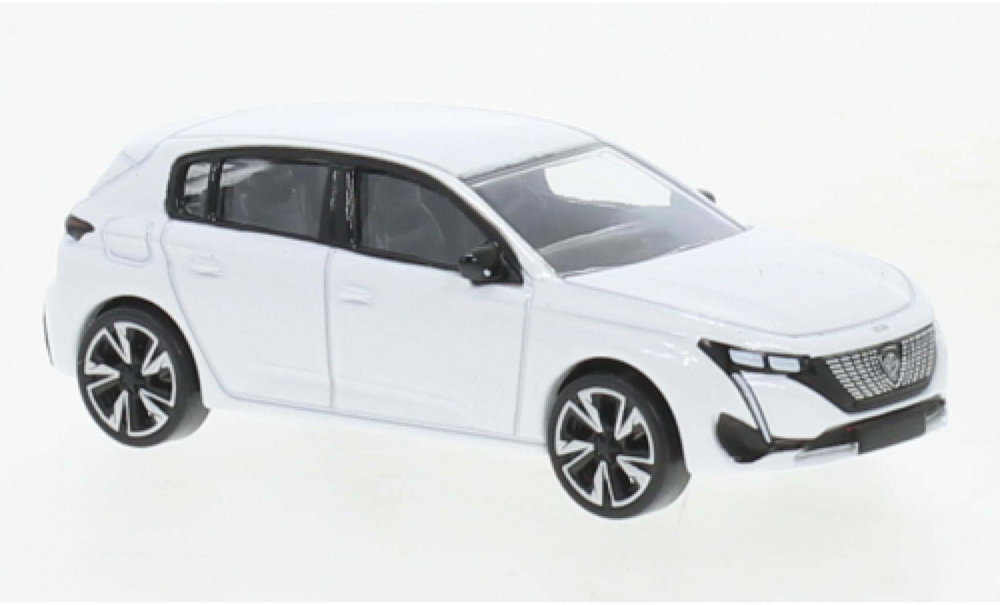 Peugeot 308 1/64 Norev metallise white 2021 diecast model cars