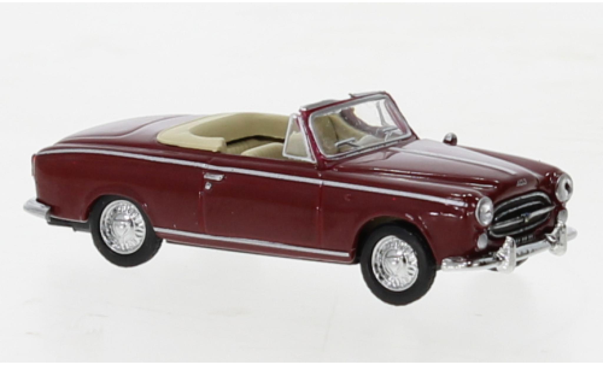 Peugeot 403 1/87 Norev cabriolet red fonc&eacute; 1957 diecast model cars