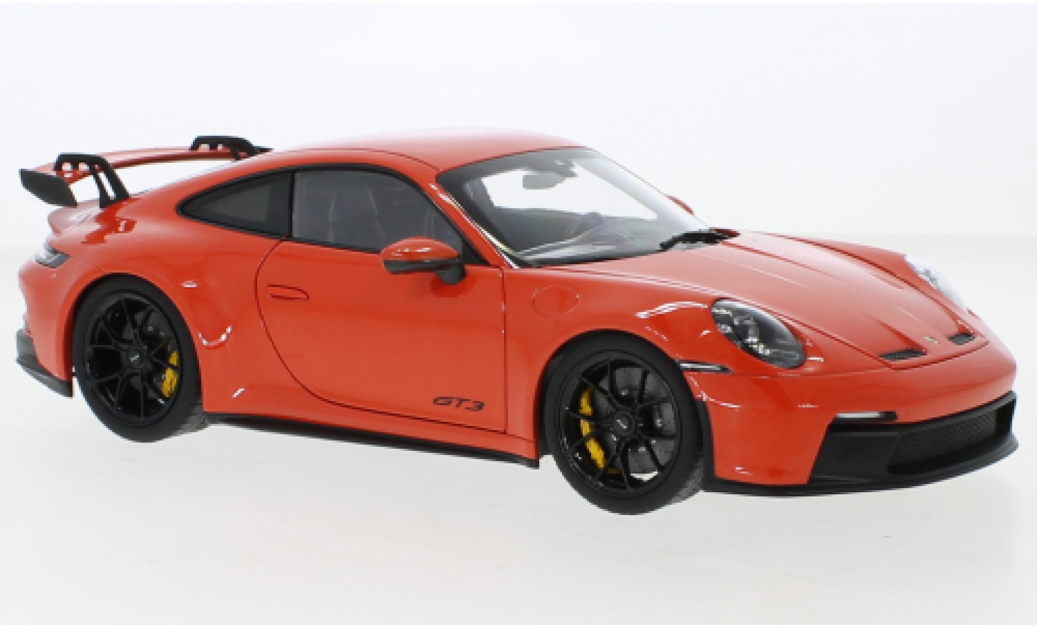 Porsche 992 GT3 1/18 Norev 911  orange 2021 diecast model cars