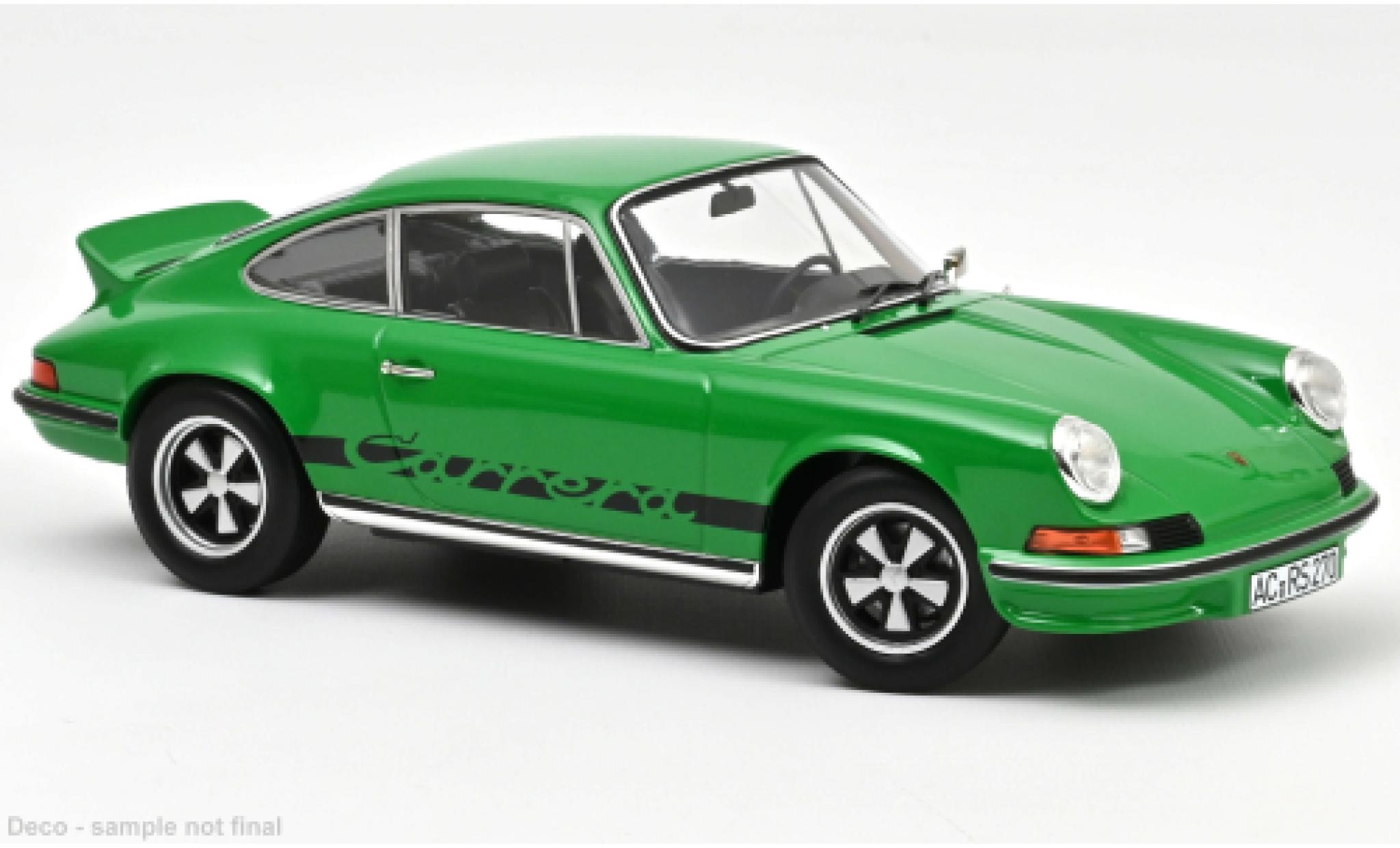 Porsche 911 1/18 Norev RS vert/black 1973 diecast model cars