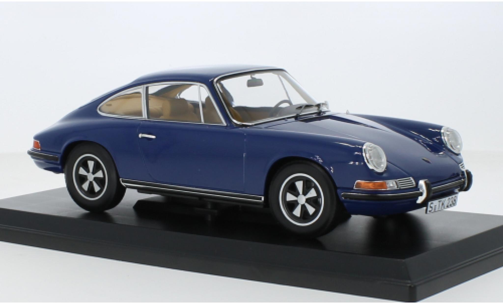 Porsche 911 1/18 Norev S blue 1969 diecast model cars