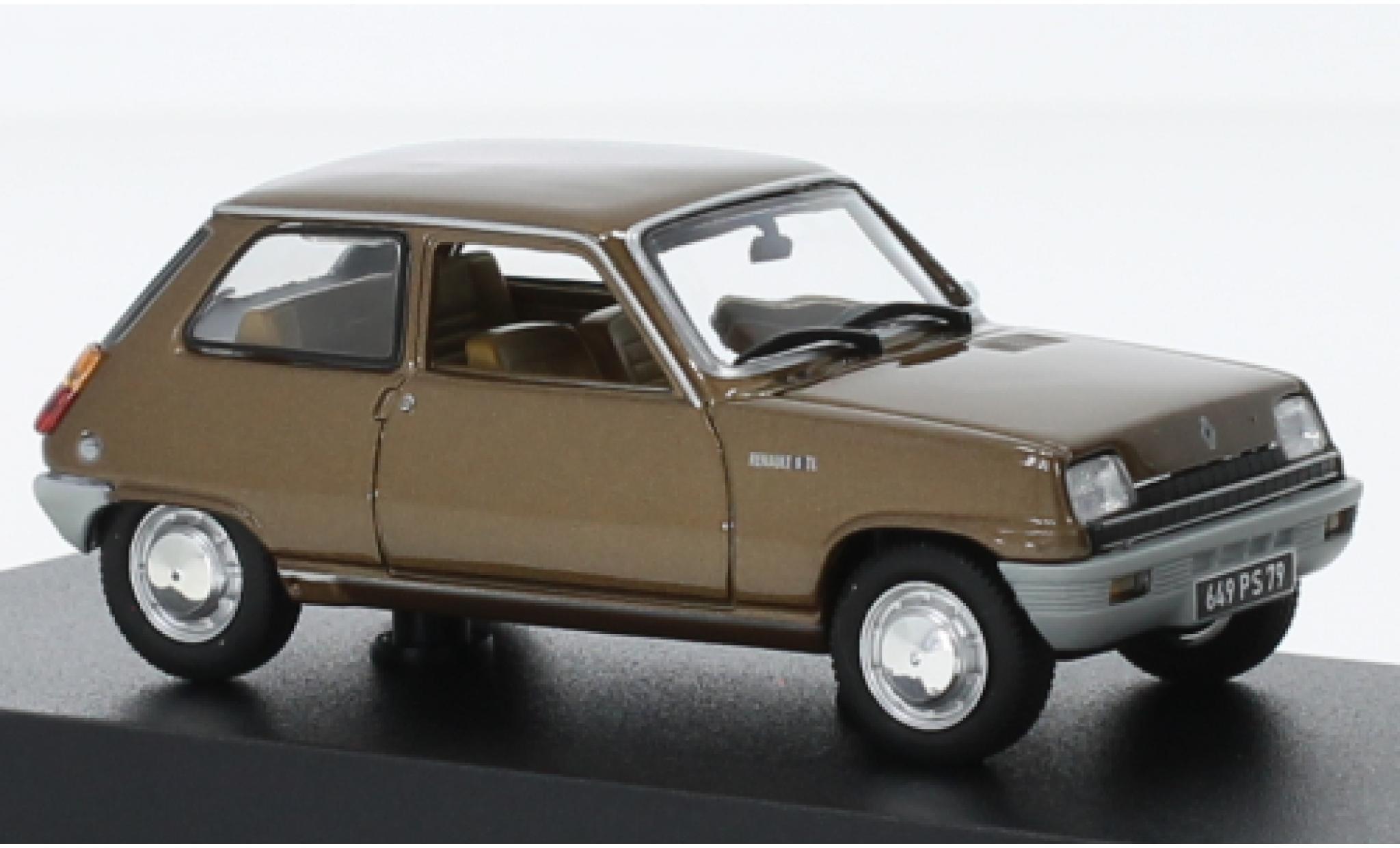 Renault 5 1/43 Norev TL metallise brun 1974 diecast model cars