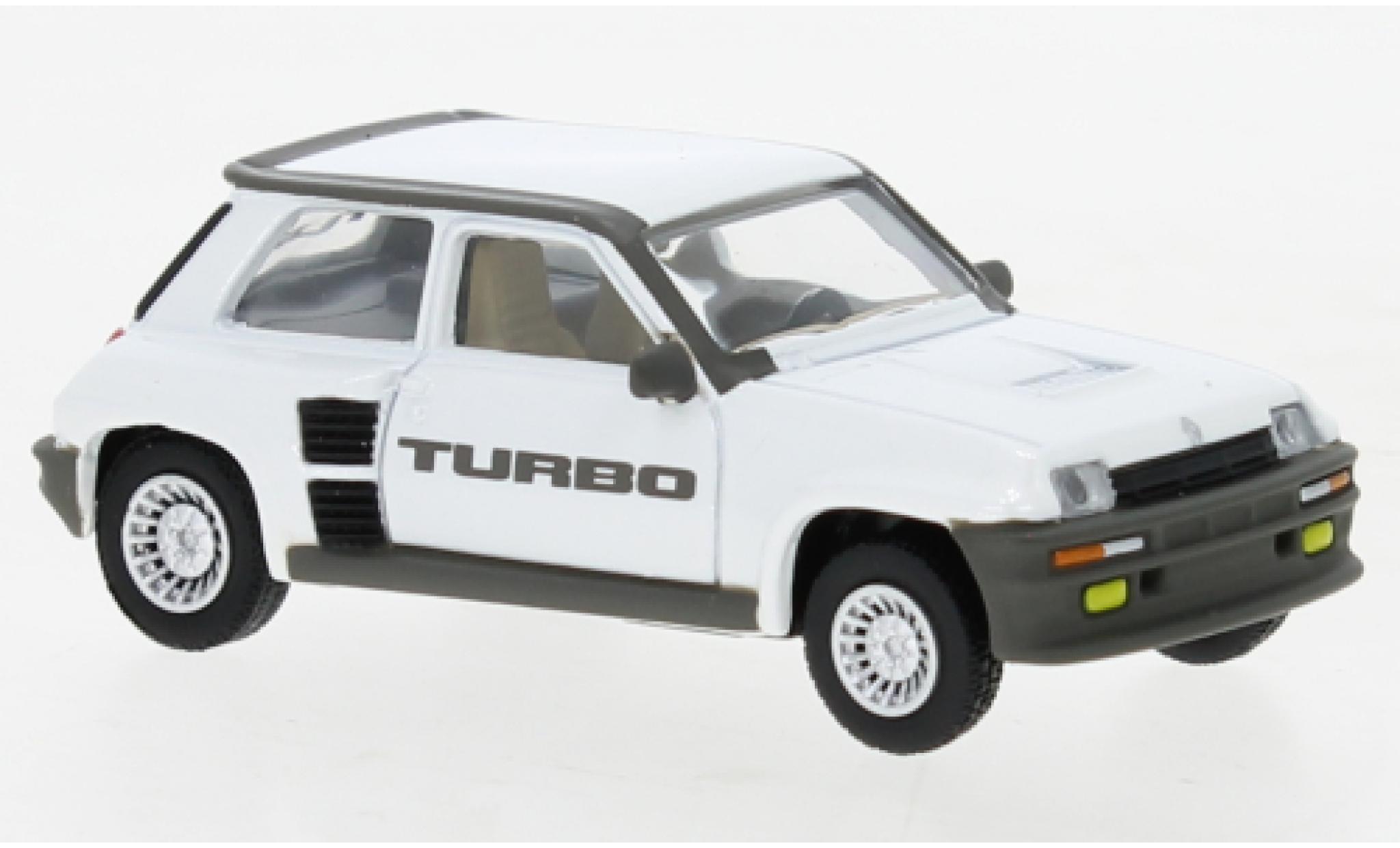 Renault 5 1/64 Norev Turbo metallise white 1981 diecast model cars