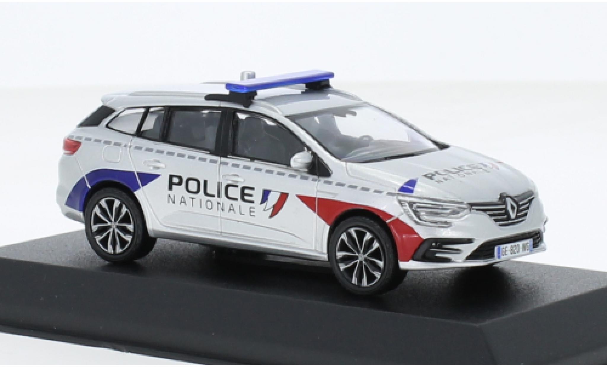 Renault Megane 1/43 Norev Sport Tourer Police Nationale (F) 2022 diecast model cars