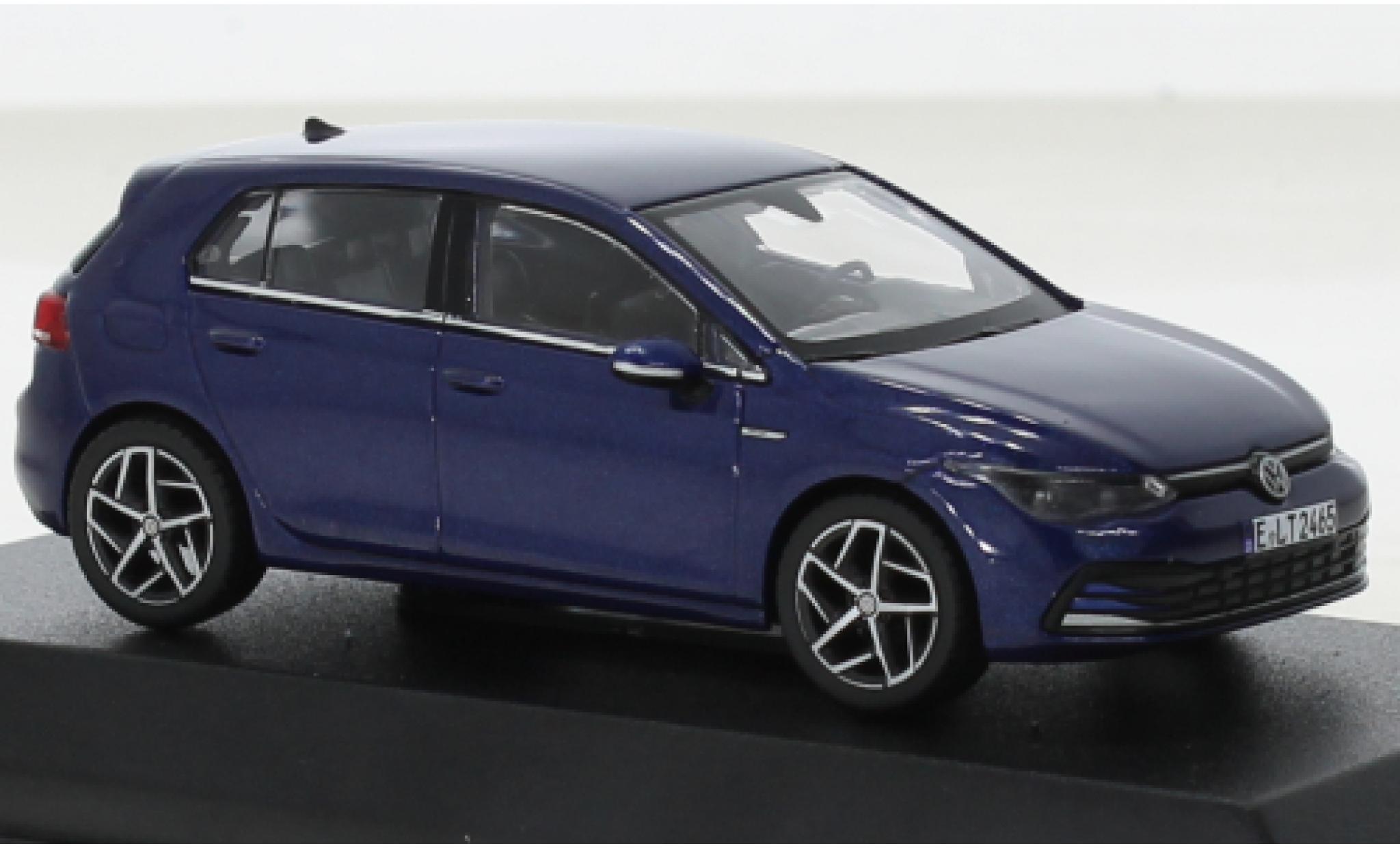 Volkswagen Golf 1/43 Norev VIII metallise blue 2020 diecast model cars