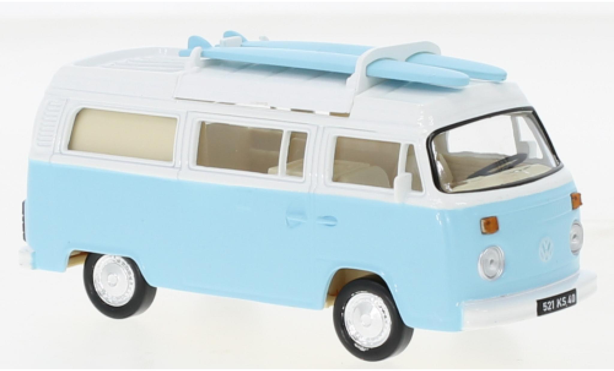 Volkswagen T2 1/43 Norev b Camper Van blue clair 1973 diecast model cars