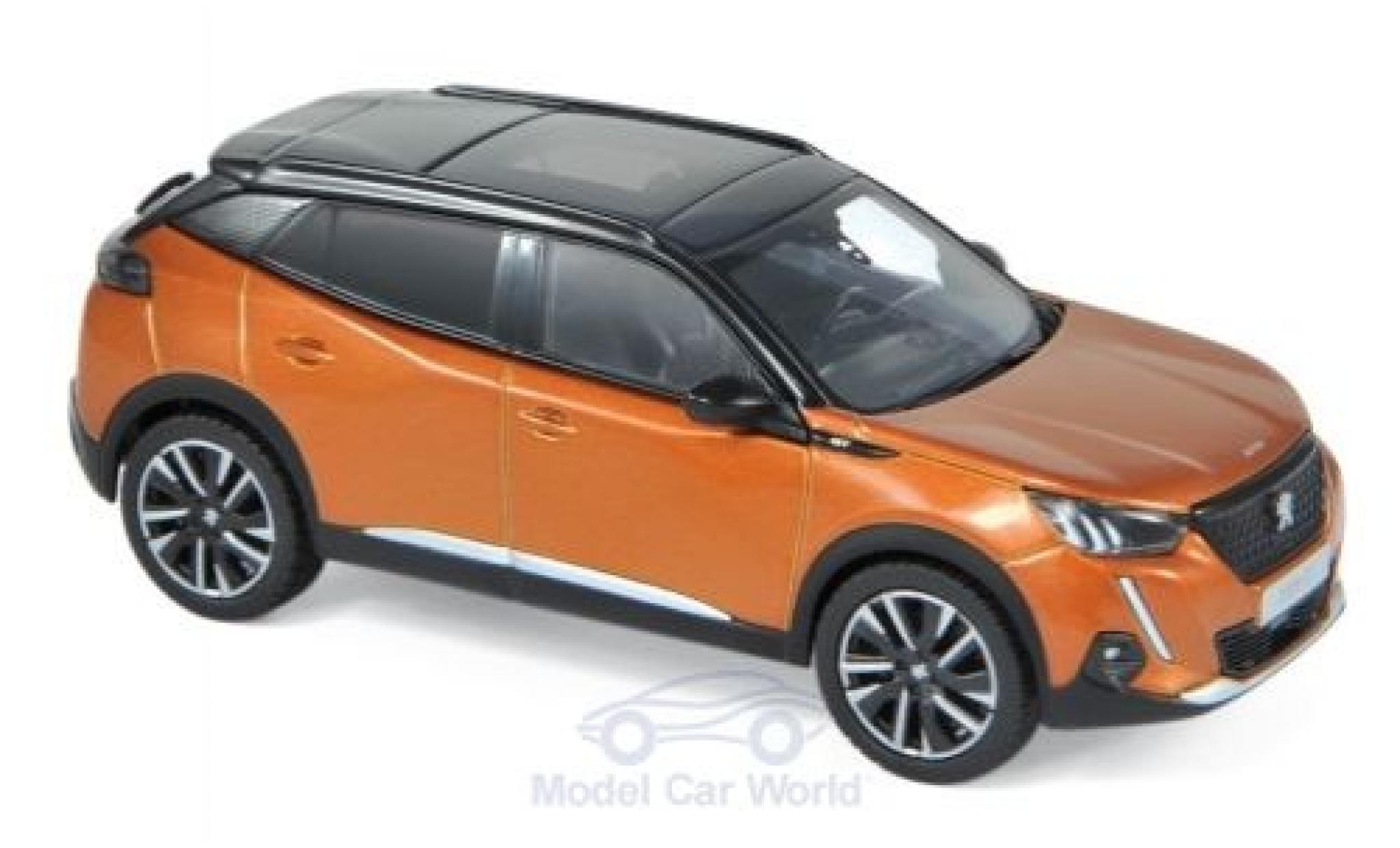 Peugeot 2008 1/43 Norev GT metallic orange/black 2020 diecast model cars