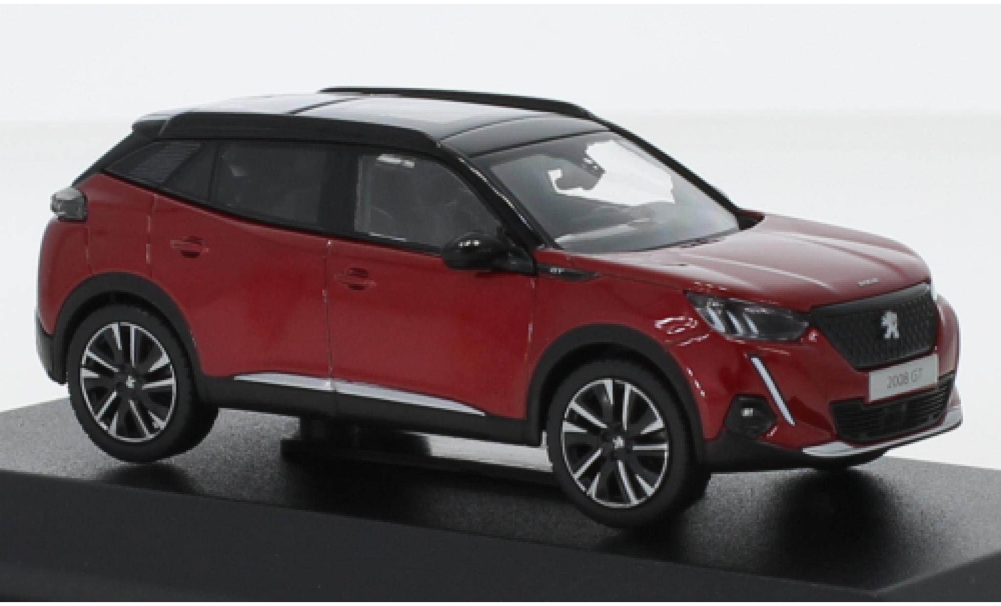 Peugeot 2008 1/43 Norev GT metallic red/black 2020 diecast model cars