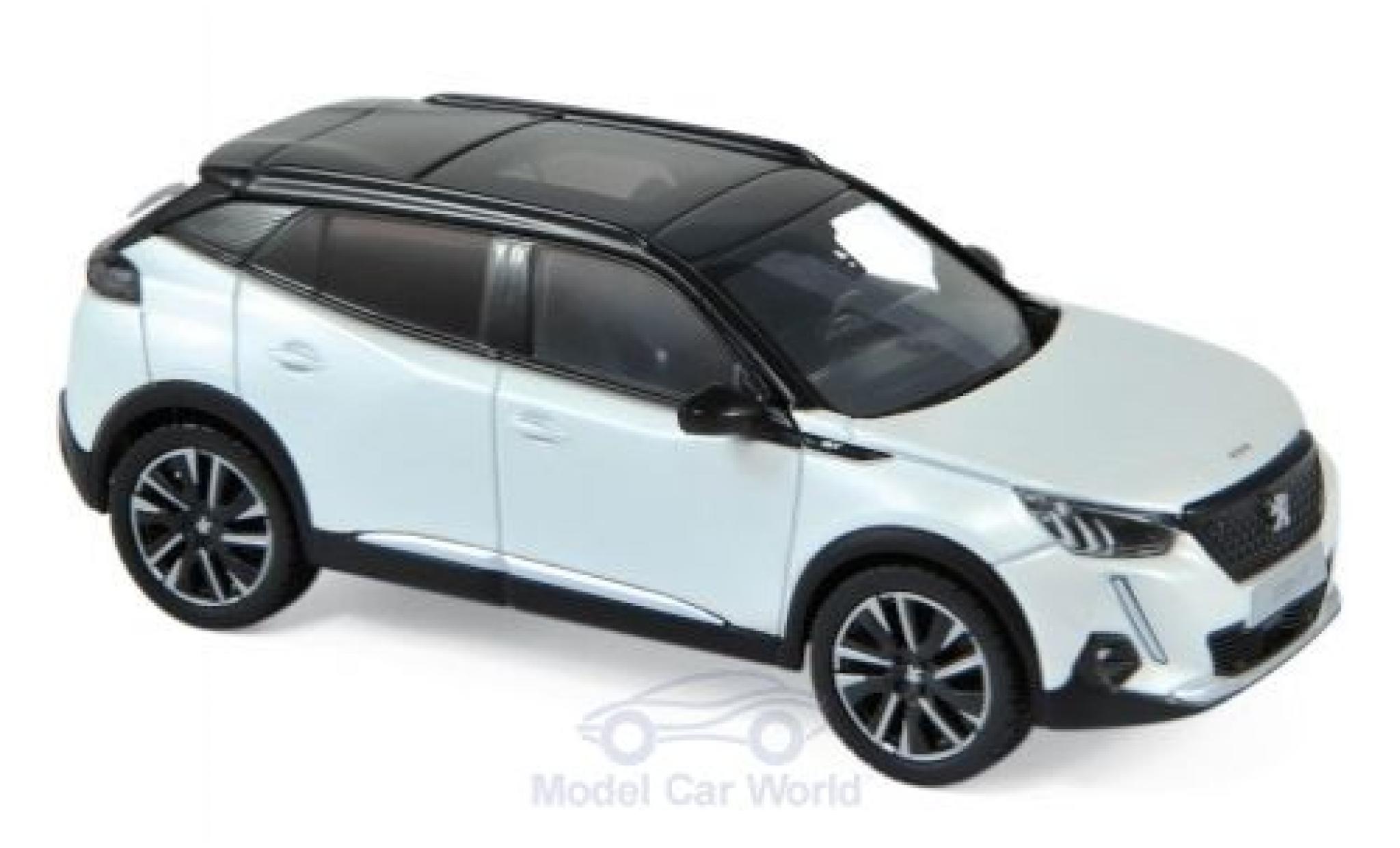 Peugeot 2008 1/43 Norev GT metallic white 2020 diecast model cars