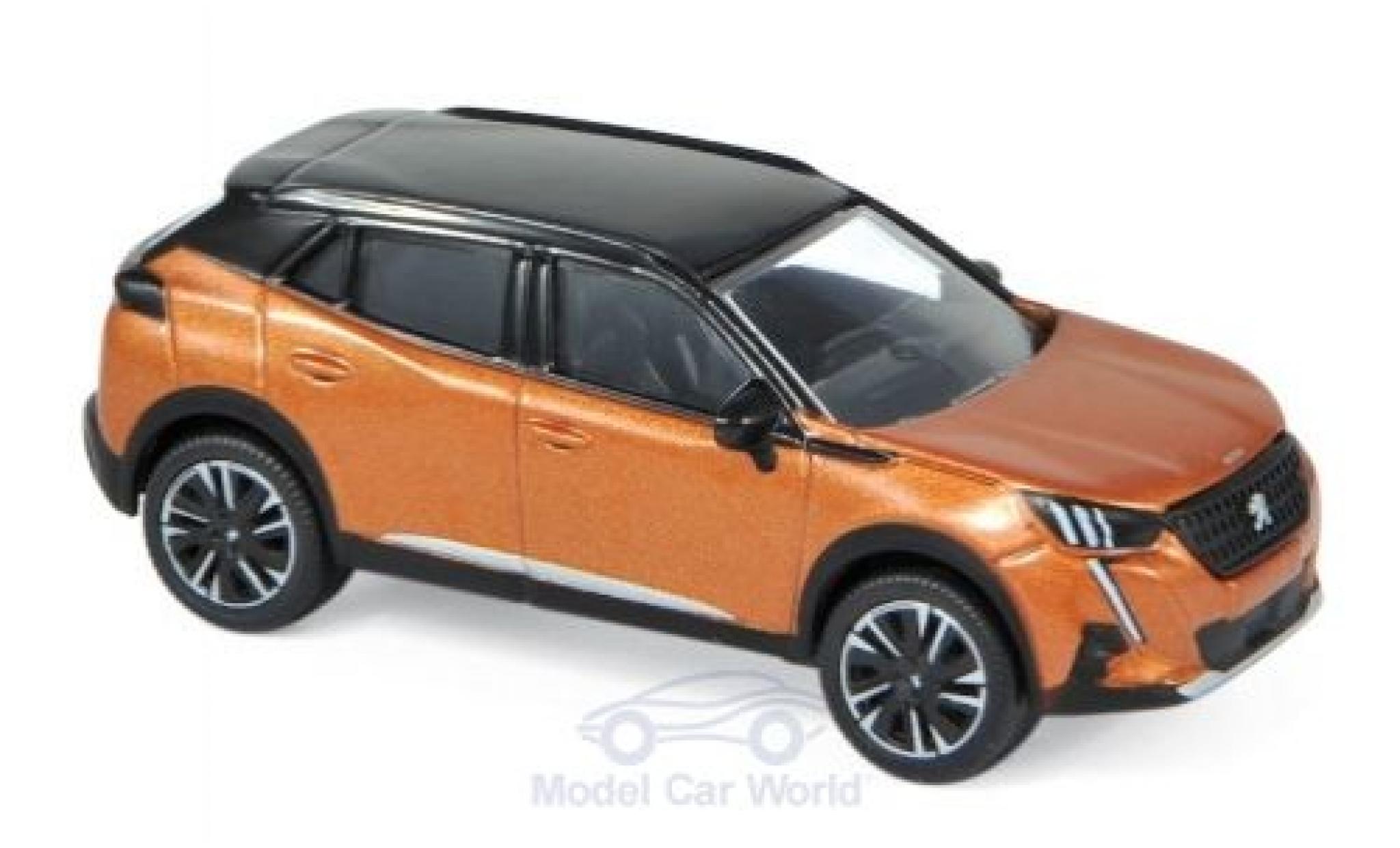 Peugeot 2008 1/64 Norev metallic orange/black 2020 diecast model cars