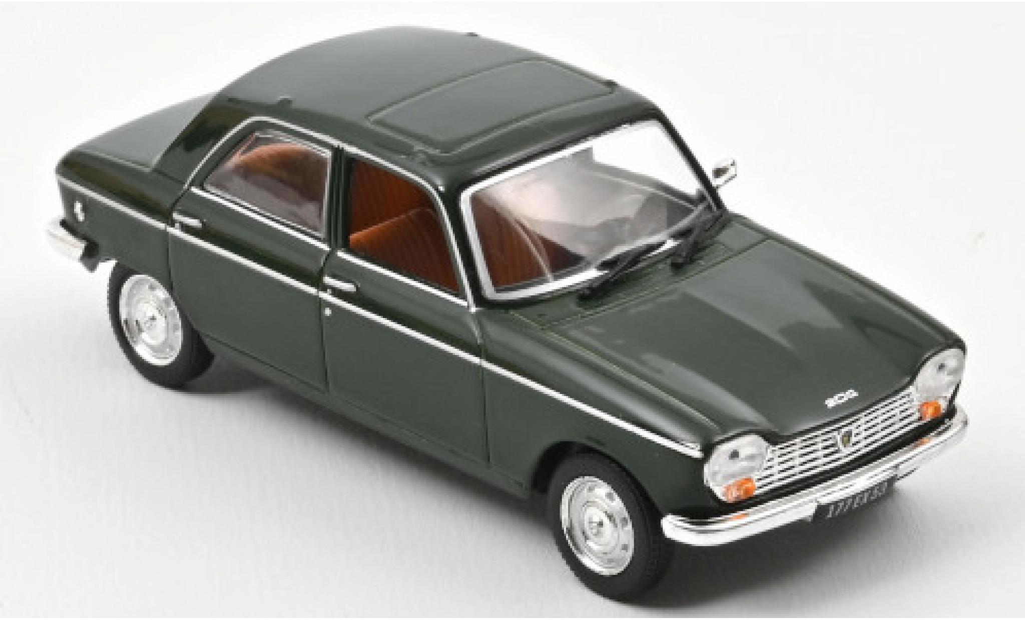 Peugeot 204 1/43 Norev green 1966 diecast model cars