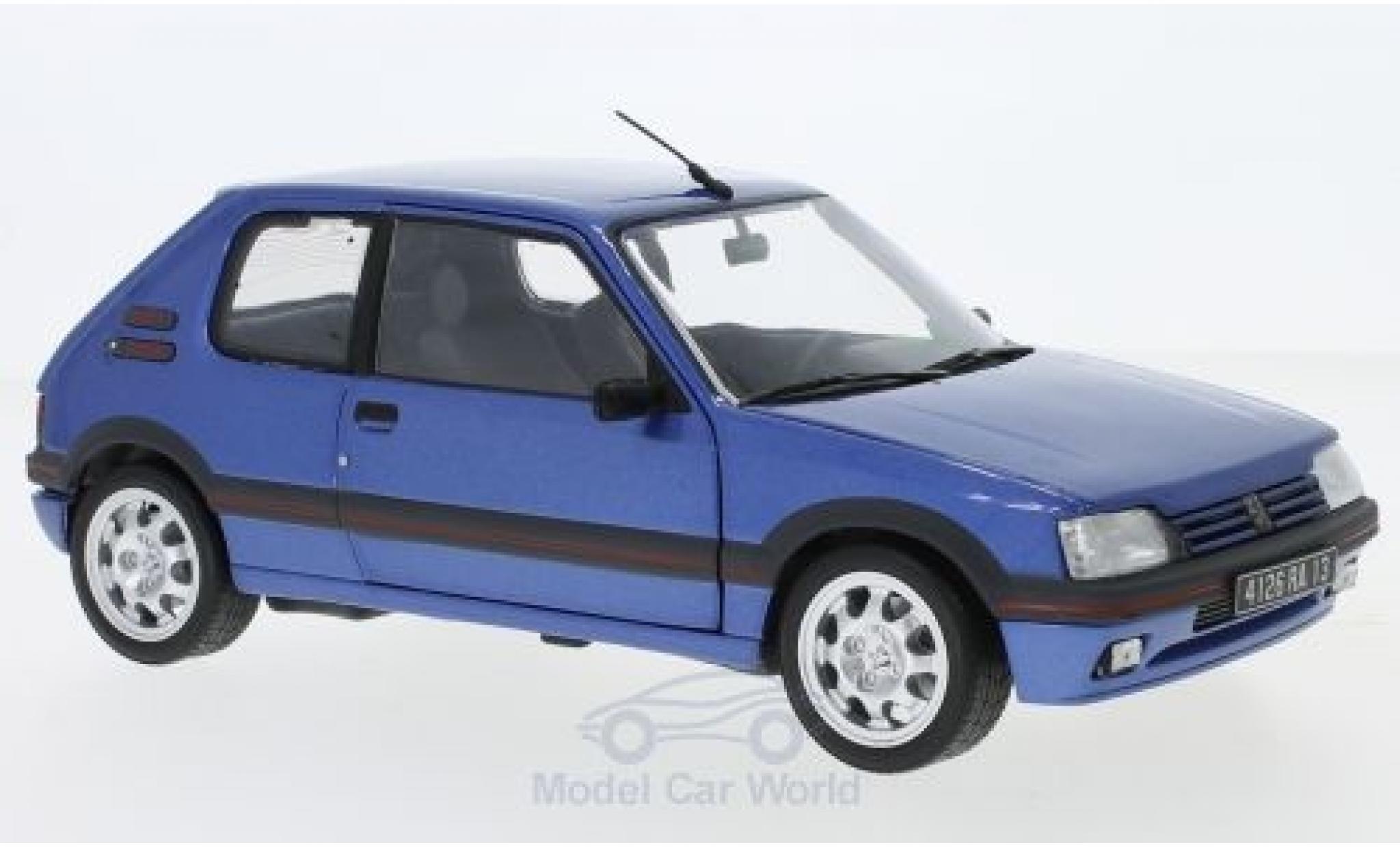 Peugeot 205 GTI 1/18 Norev GTi 1.9 metallic blue 1992 diecast model cars