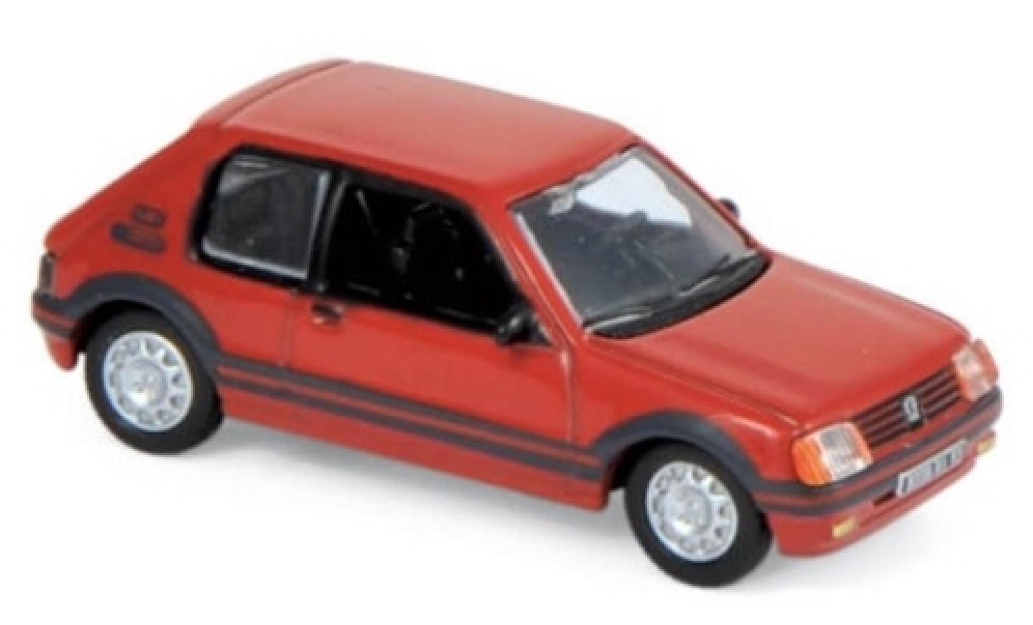 Peugeot 205 1/87 Norev GTI 1.9 red 1987 diecast model cars