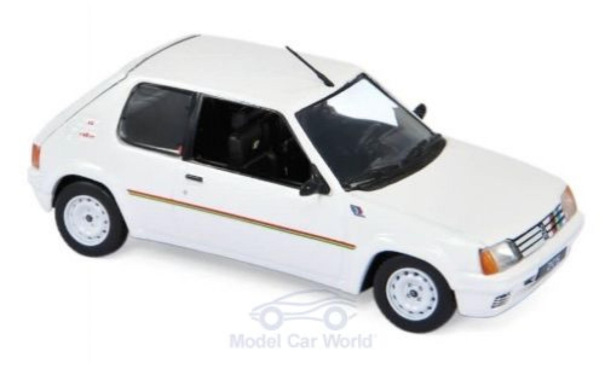 Peugeot 205 1/43 Norev Rally white/Dekor 1988 diecast model cars