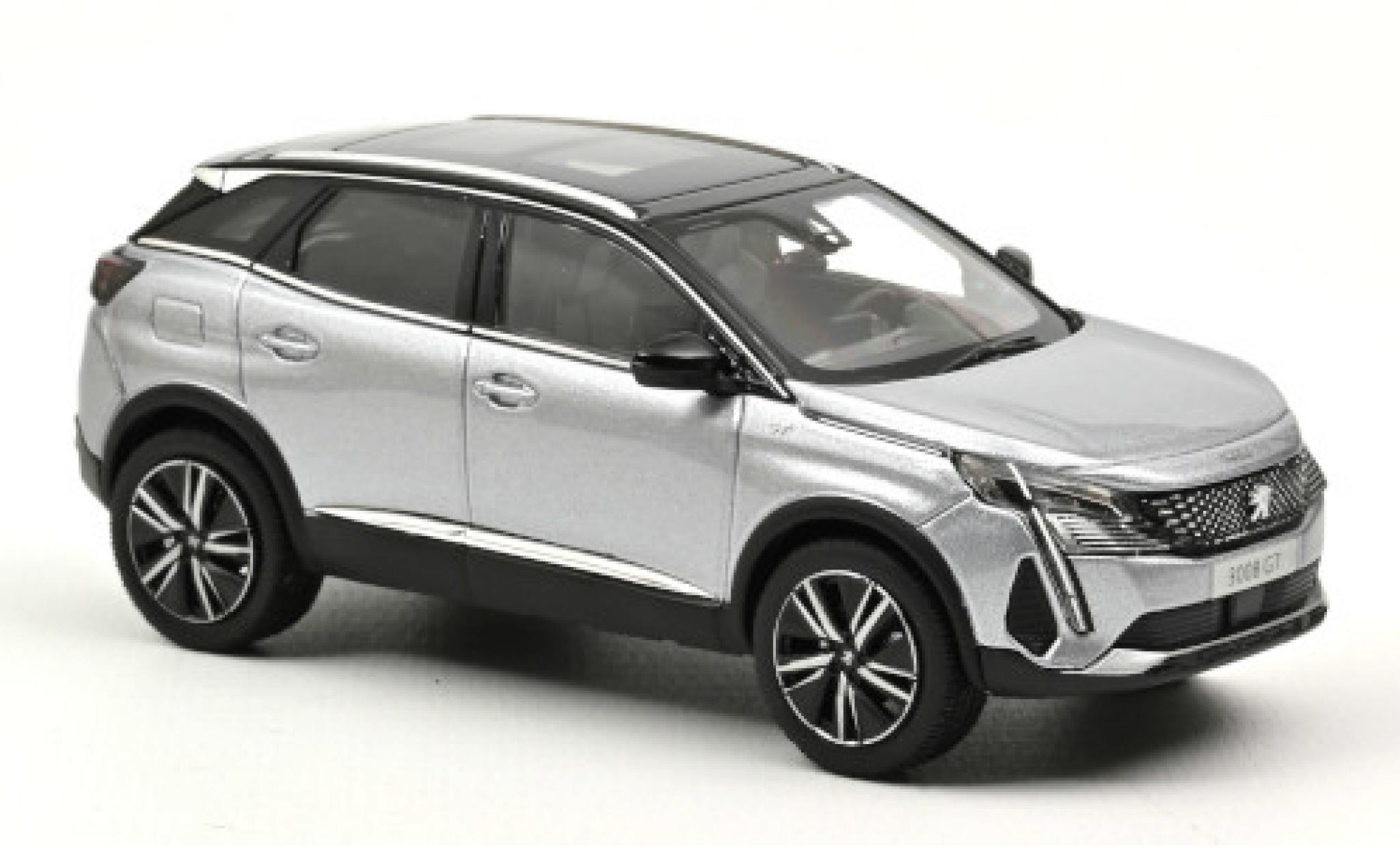 Peugeot 3008 1/43 Norev GT metallic grey 2021 diecast model cars