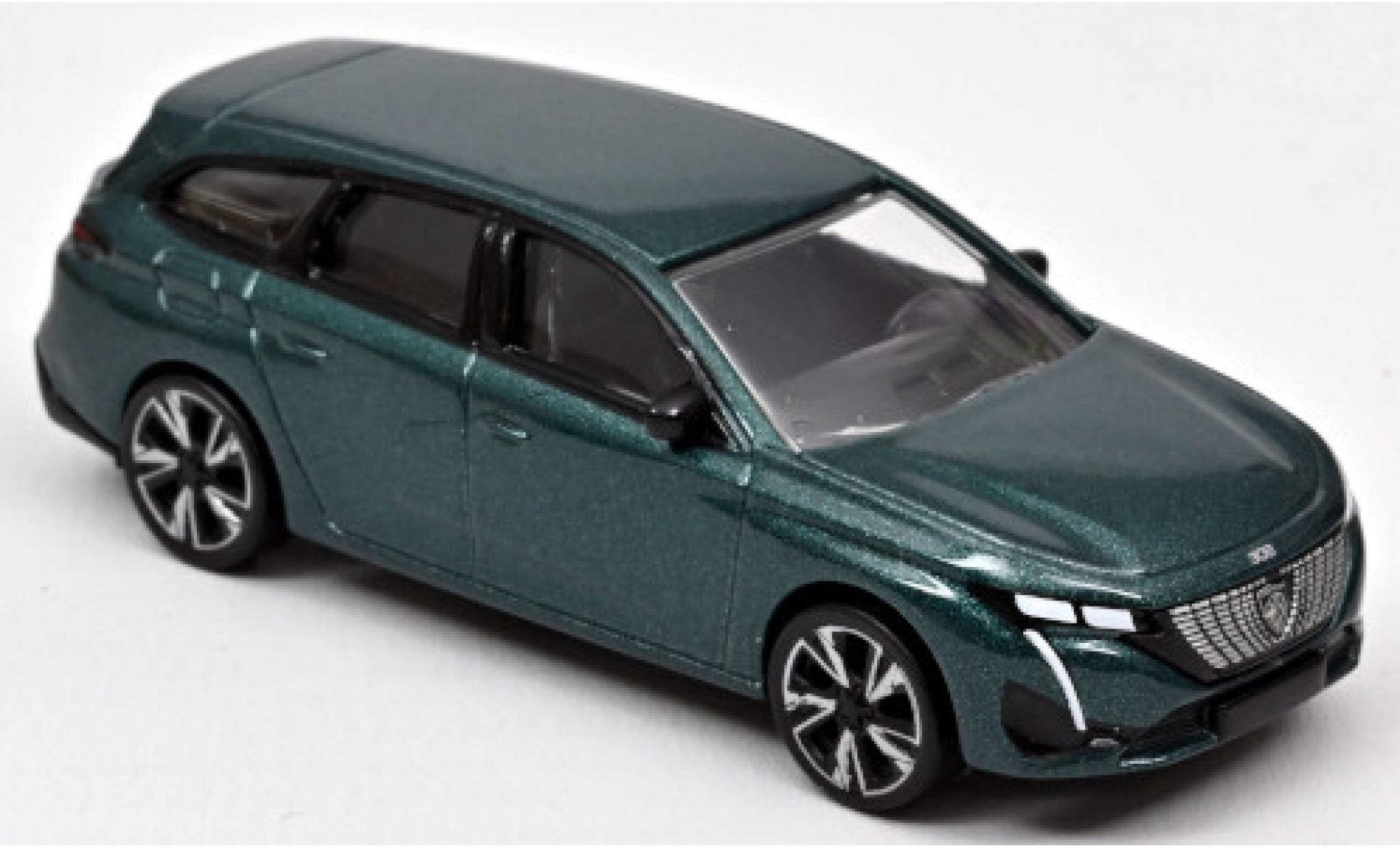 Peugeot 308 1/64 Norev SW metallic green 2021 diecast model cars