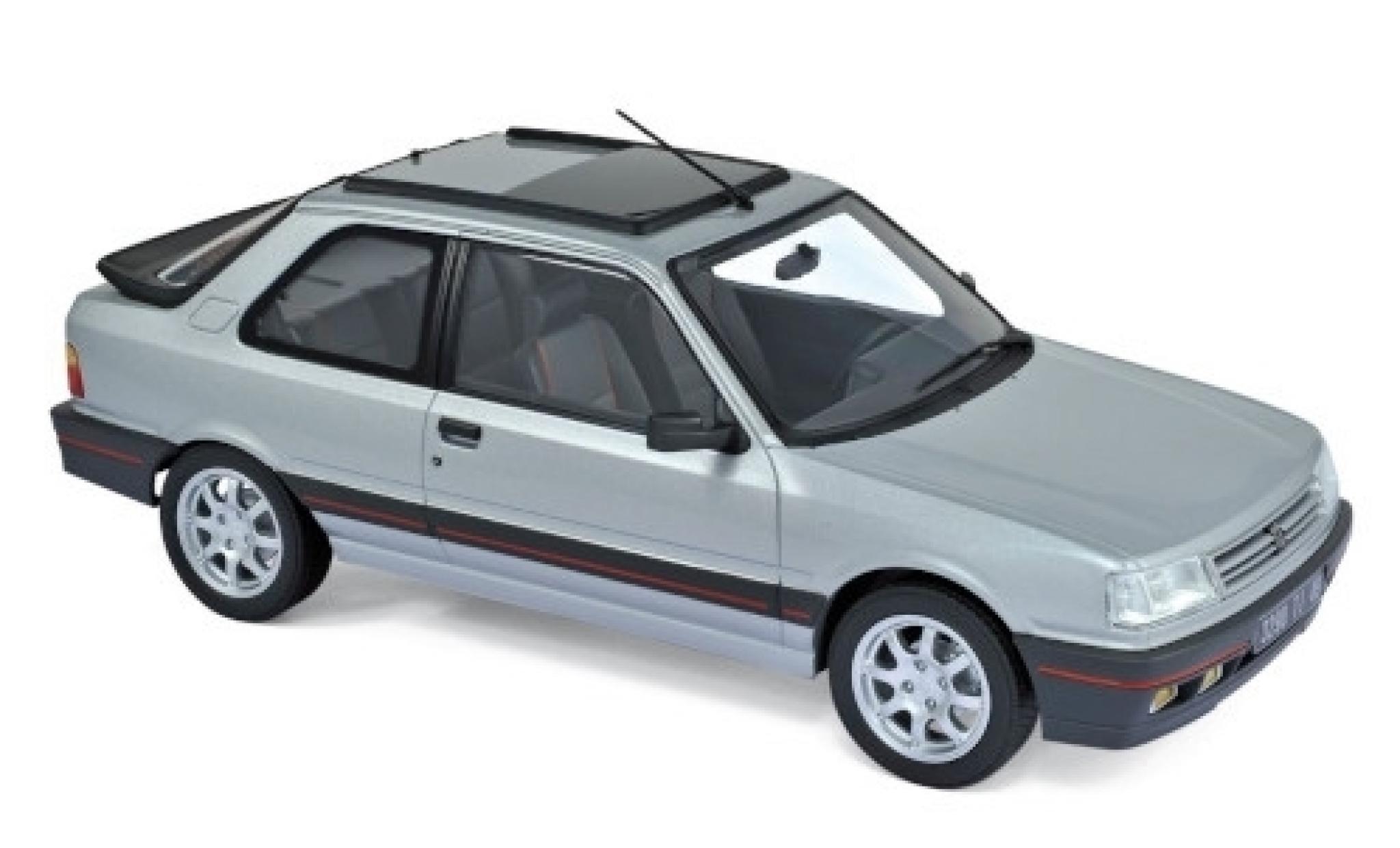Peugeot 309 1/18 Norev GTi metallic grey 1987 diecast model cars