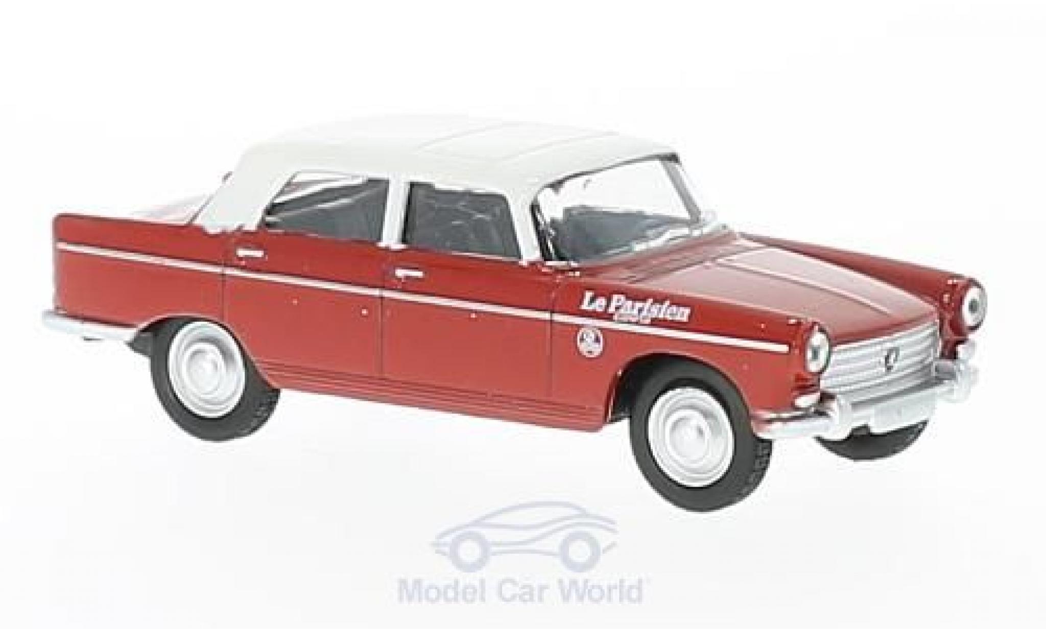 Peugeot 404 1/64 Norev red/white Cycliste - Directeur de la Course (F) 1961 diecast model cars