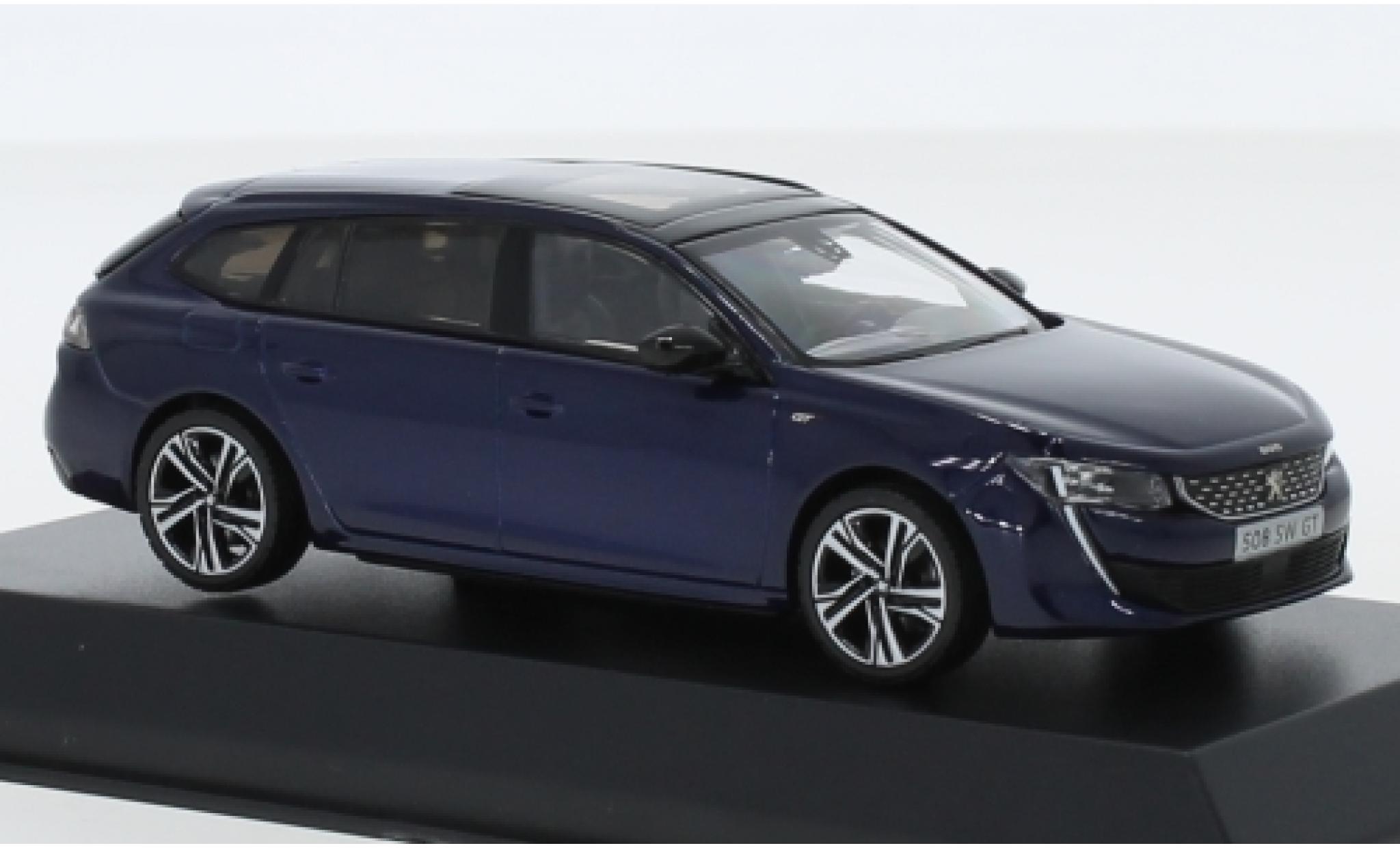 Peugeot 508 1/43 Norev SW GT metallic blue 2018 diecast model cars
