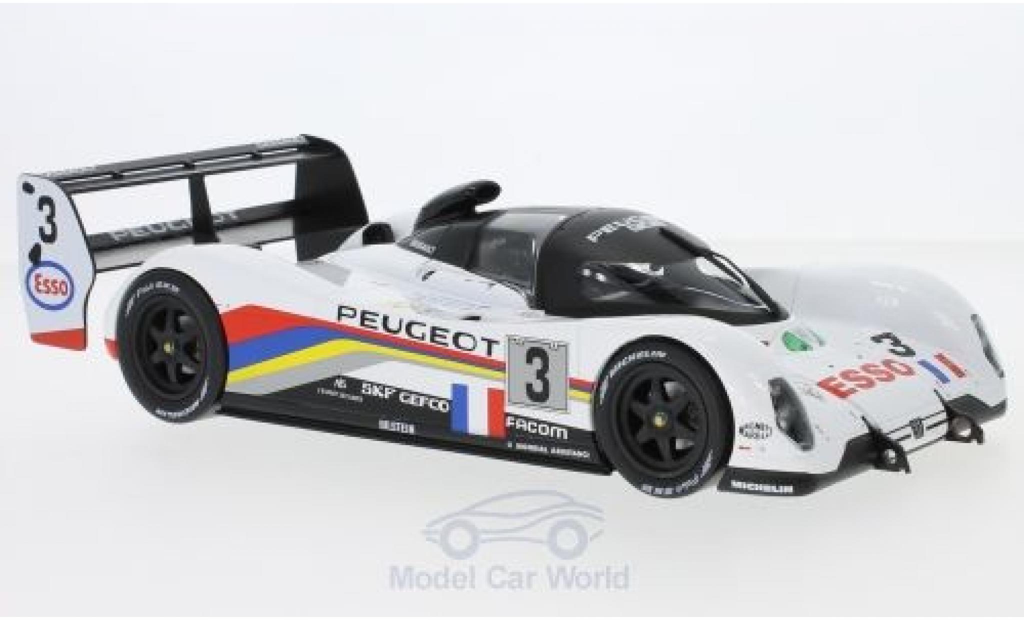 Peugeot 905 1/18 Norev No.3 24h Le Mans 1993 C.Bouchut/E.Helary/G.Brabham diecast model cars
