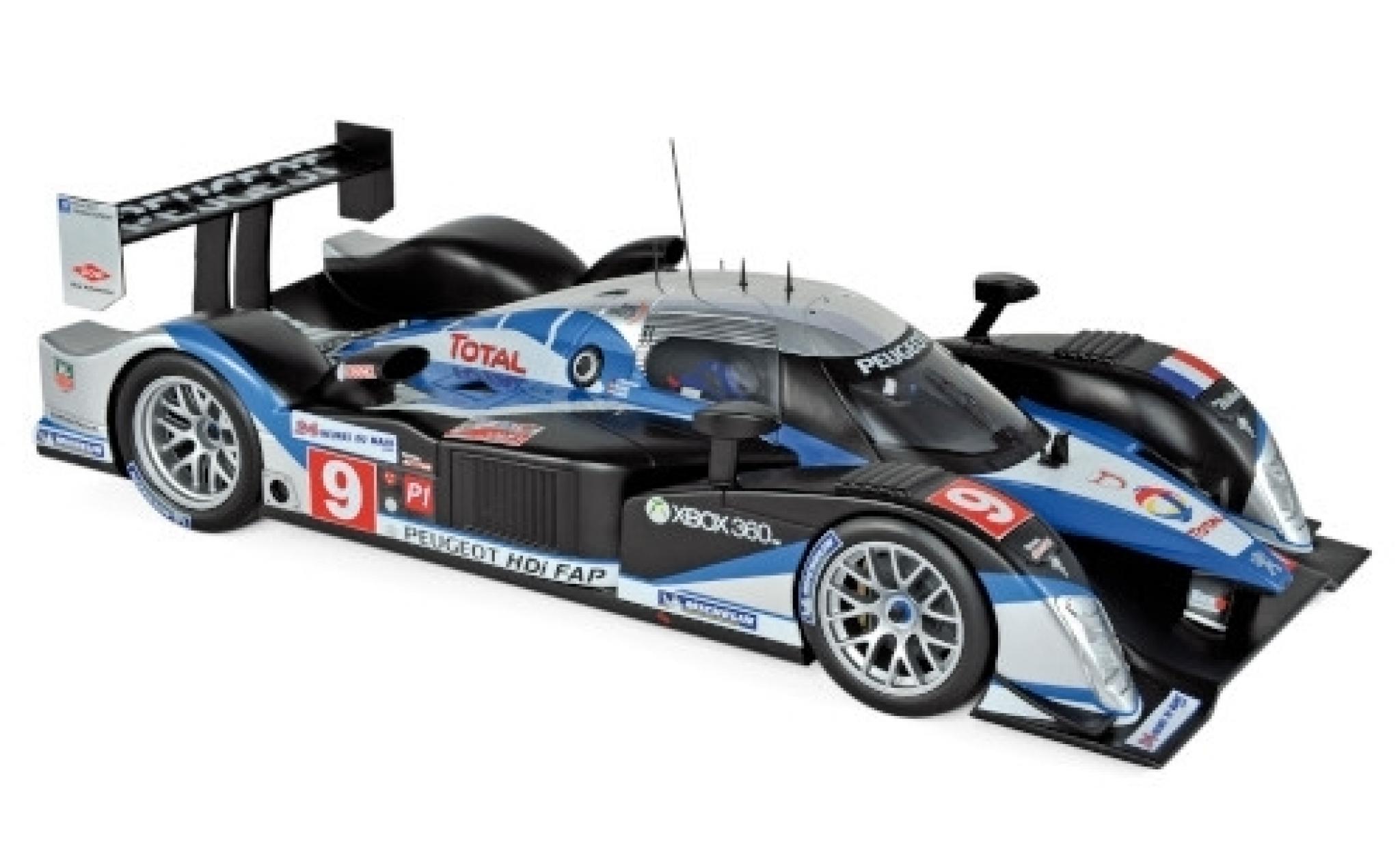 Peugeot 908 1/18 Norev HDI FAP No.9 Total 24h Le Mans 2009 D.Brabham/M.Gene/A.Wurz ohne Vitrine diecast model cars