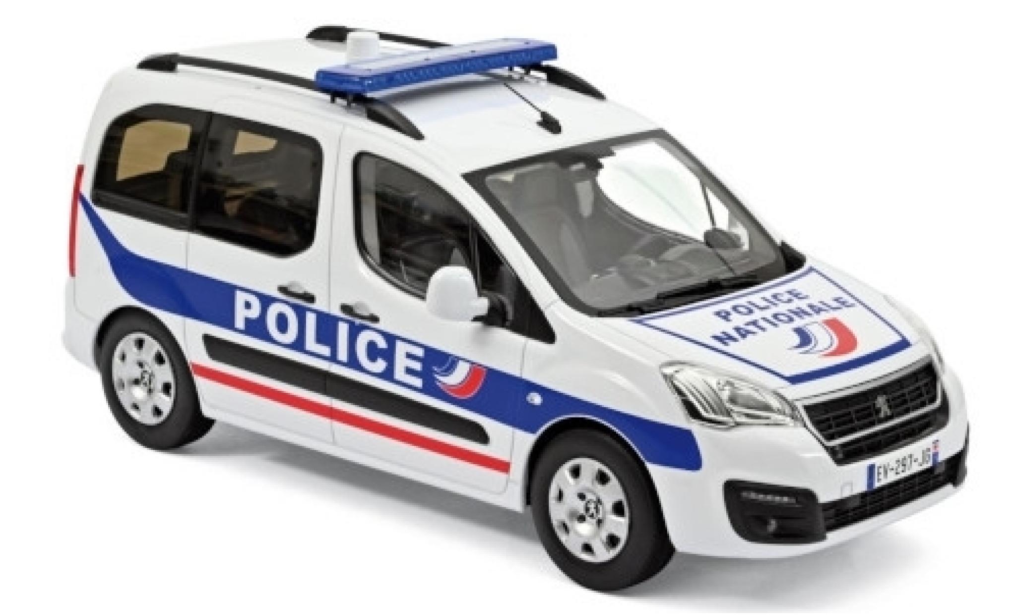 Peugeot Partner 1/18 Norev Police Nationale (F) 2017 diecast model cars
