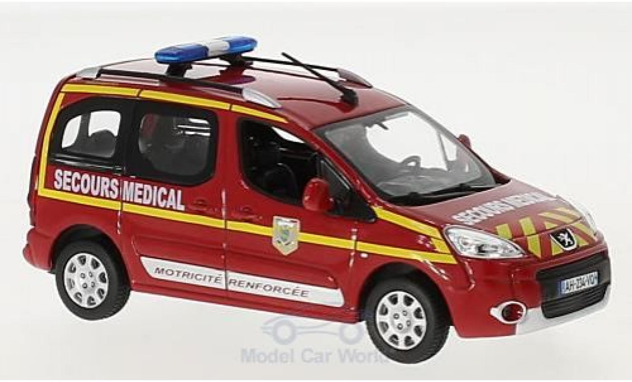 Peugeot Partner 1/43 Norev Fire brigade Secours Medical 2010 diecast model cars